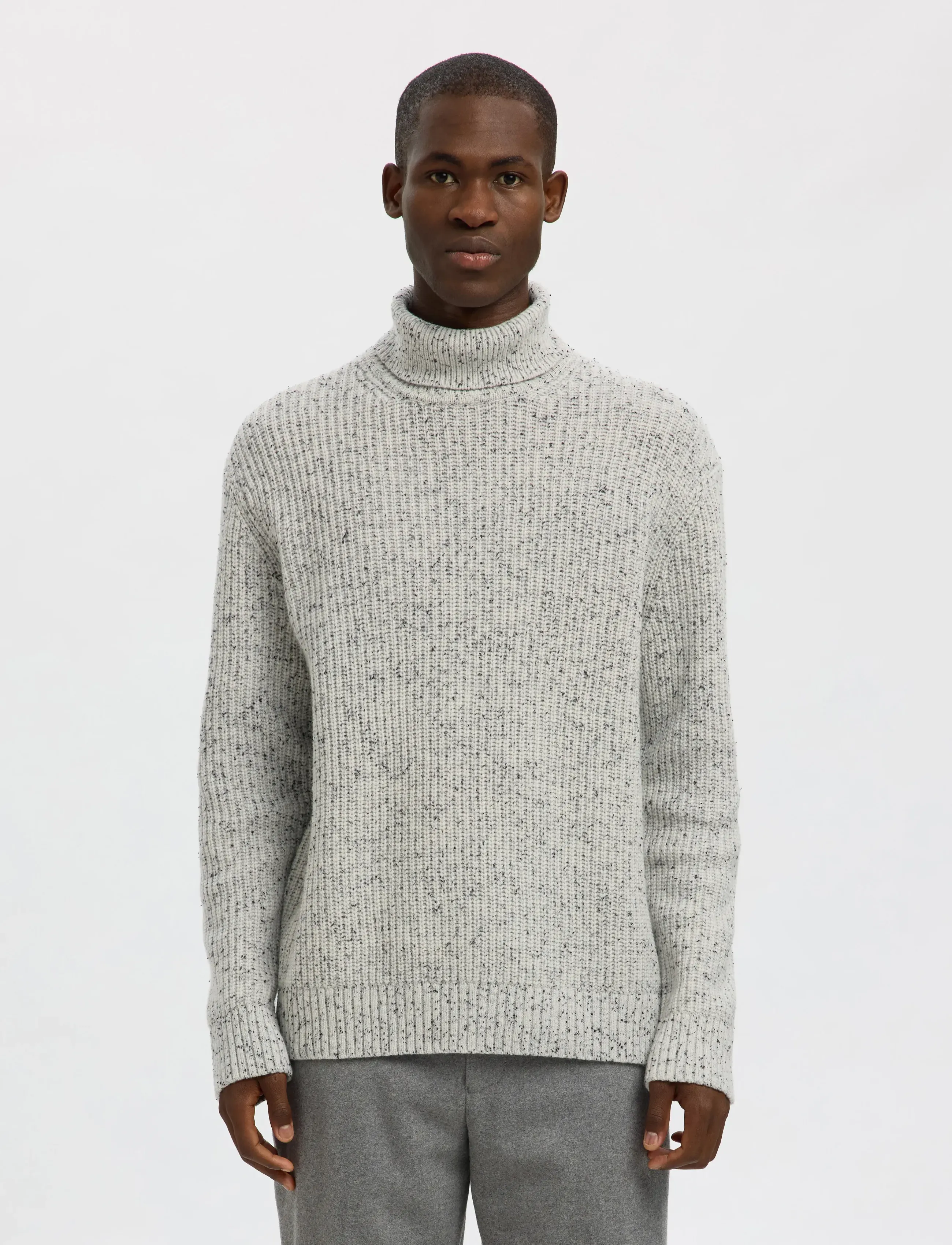 Slhland Ls Knit Relaxed Roll Neck