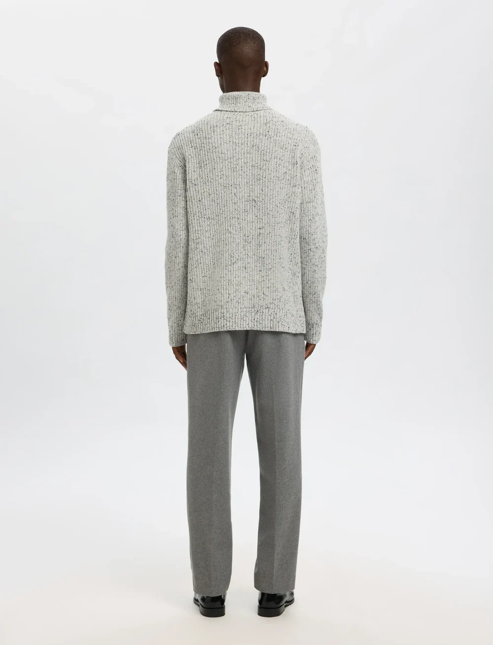 Selected - SLHLAND LS KNIT RELAXED ROLL NECK - polokrage - moonstruck - 2