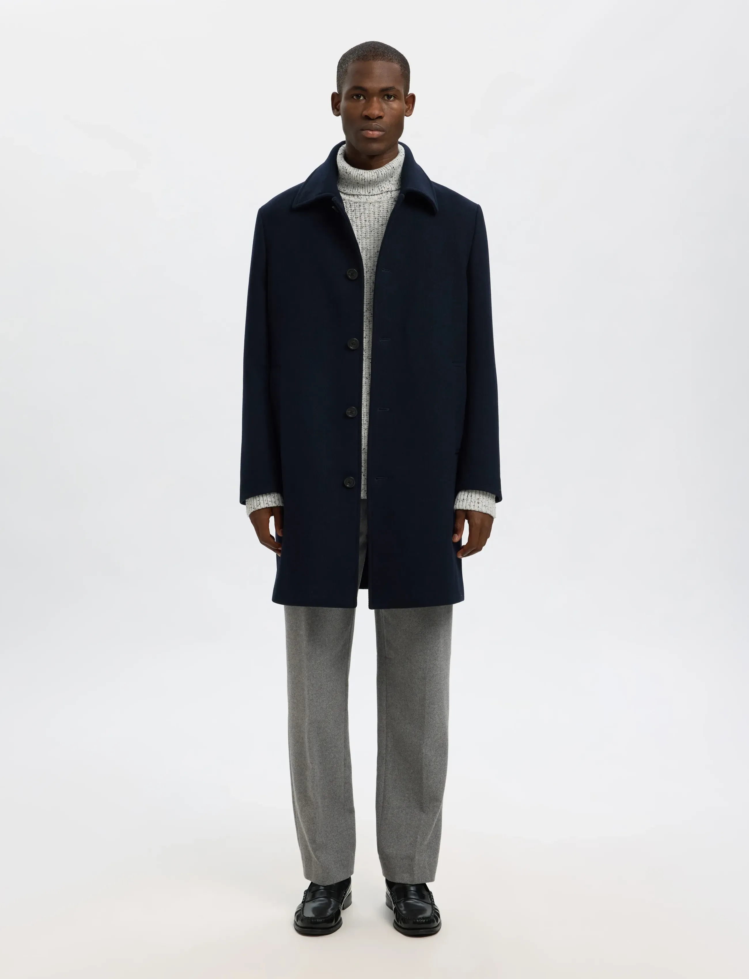 Selected - SLHLAND LS KNIT RELAXED ROLL NECK - rollkragen - moonstruck - 3