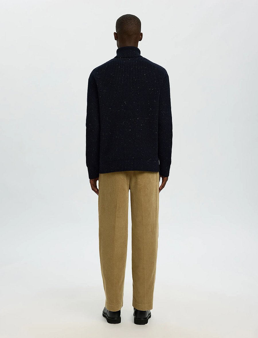Selected - SLHLAND LS KNIT RELAXED ROLL NECK - turtlenecks - sky captain - 2