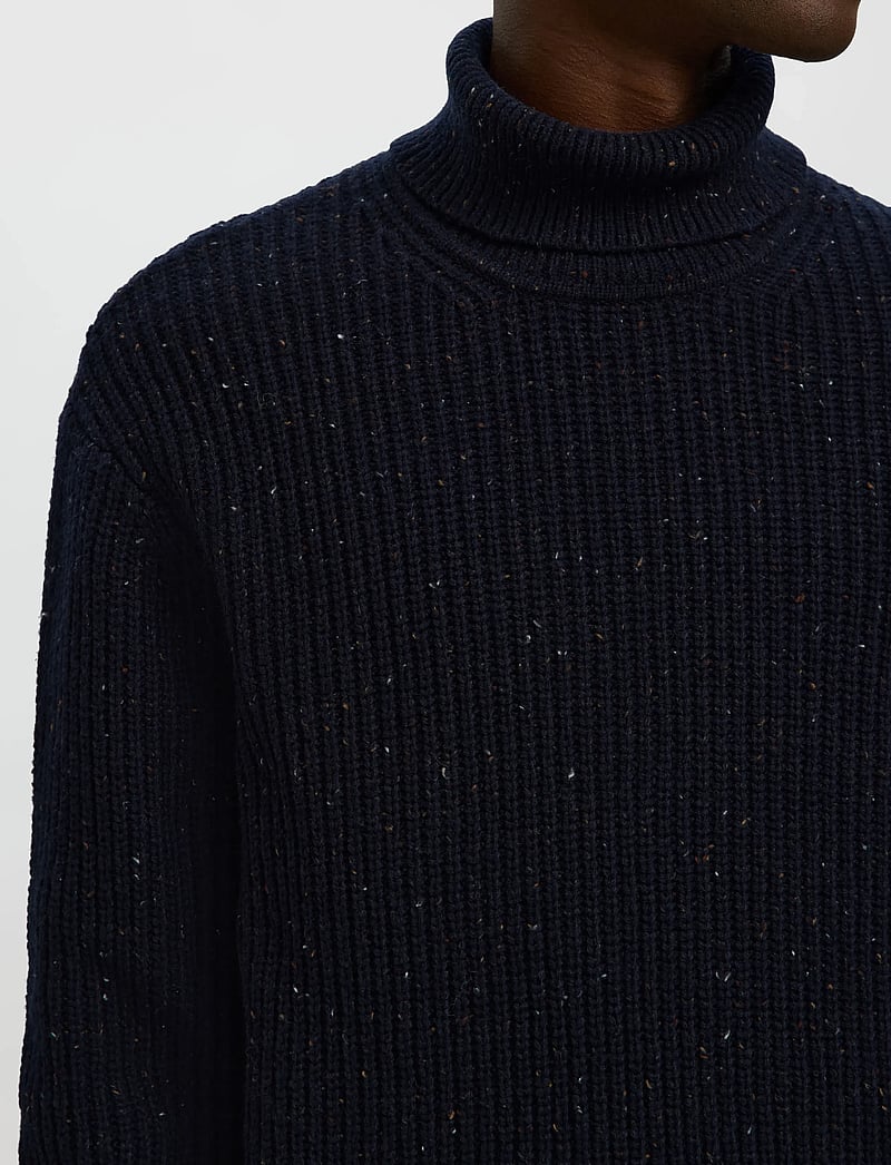 Selected - SLHLAND LS KNIT RELAXED ROLL NECK - rollkragen - sky captain - 3