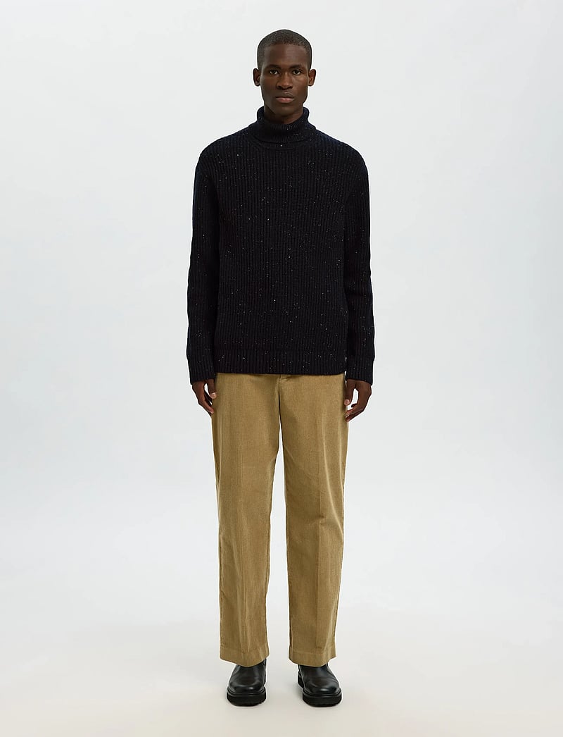 Selected - SLHLAND LS KNIT RELAXED ROLL NECK - rollkragen - sky captain - 4