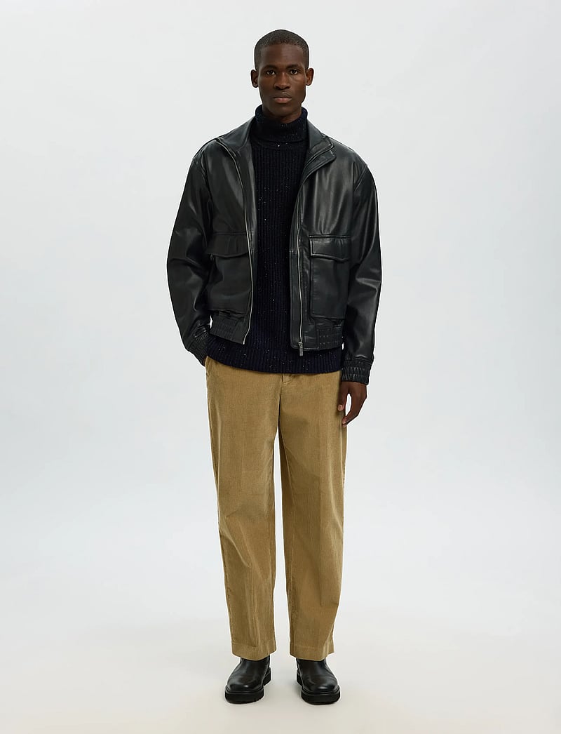 Selected - SLHLAND LS KNIT RELAXED ROLL NECK - rollkragen - sky captain - 5