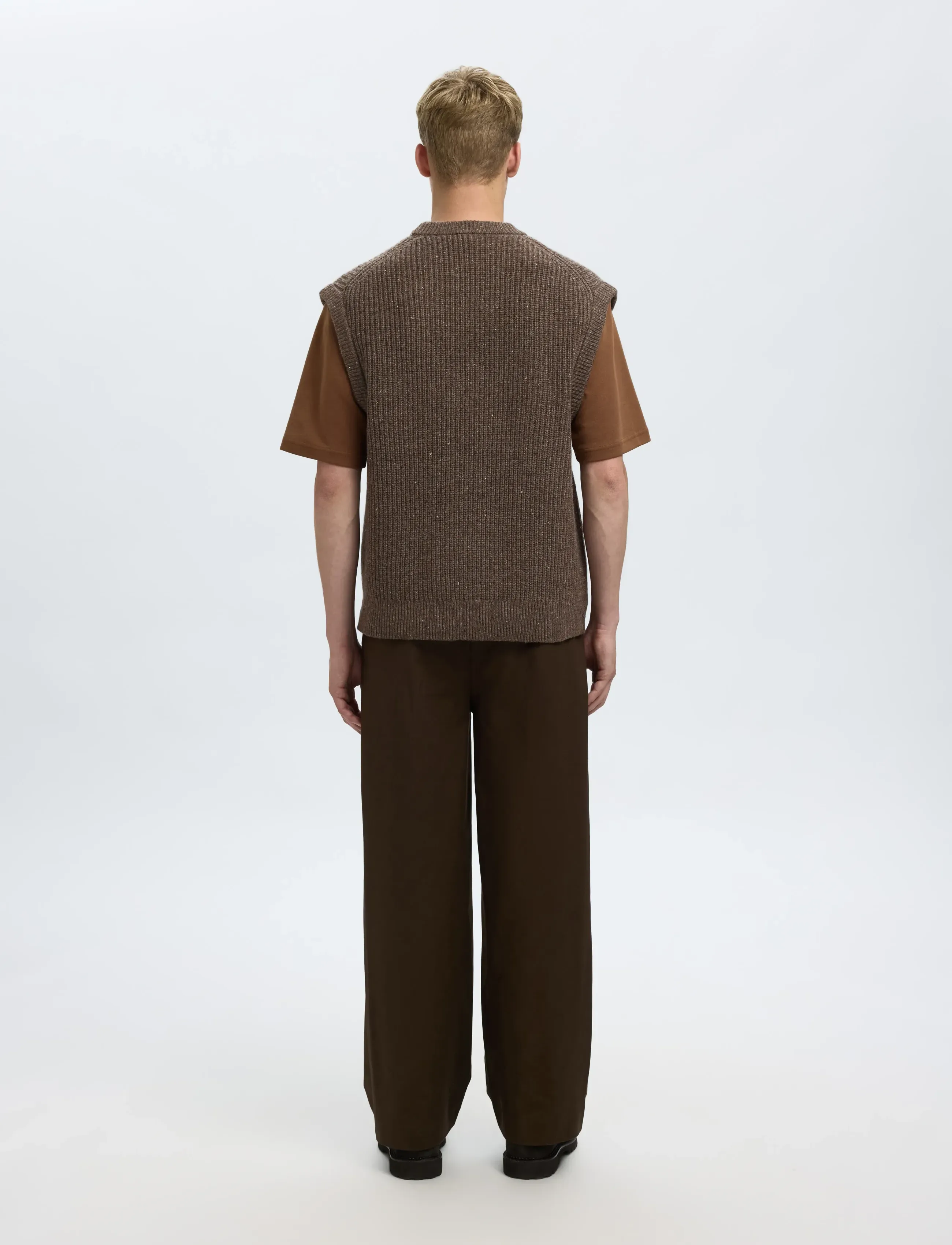 Selected - SLHLAND SL KNIT RELAXED VEST - vestes tricot - coffee bean - 2