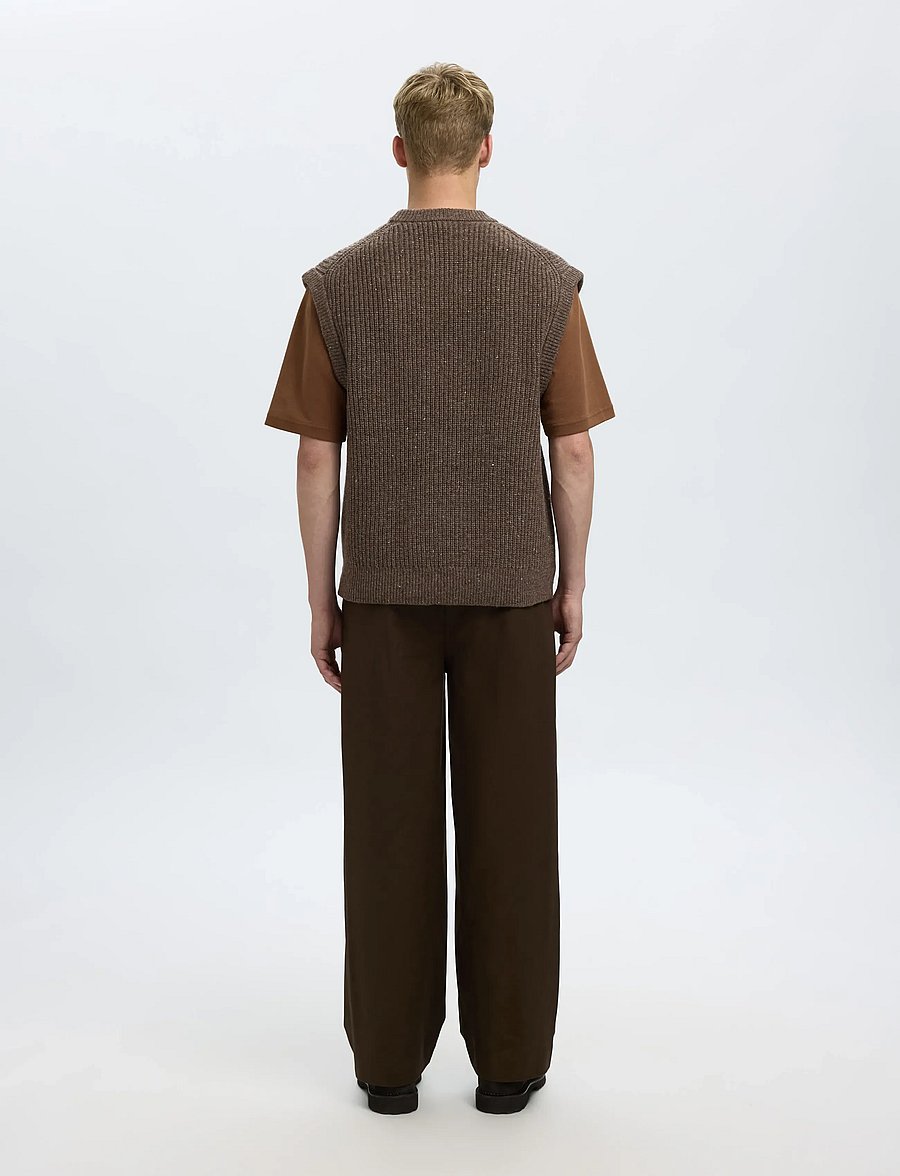 Selected - SLHLAND SL KNIT RELAXED VEST - strickwesten - coffee bean - 2