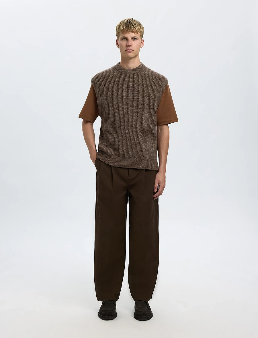 Selected - SLHLAND SL KNIT RELAXED VEST - strickwesten - coffee bean - 5