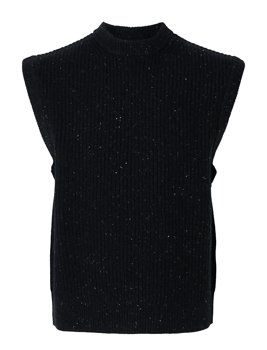 Selected - SLHLAND SL KNIT RELAXED VEST - knitted vests - sky captain - 1
