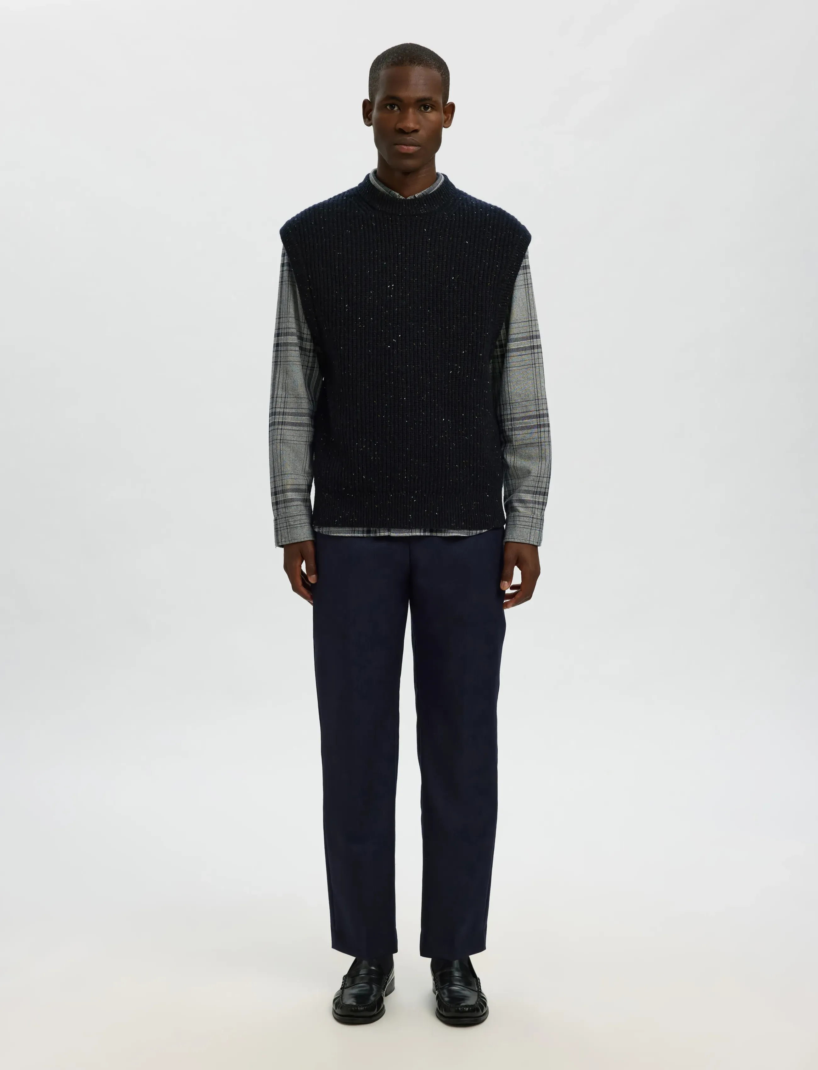 Selected - SLHLAND SL KNIT RELAXED VEST - strikveste - sky captain - 4