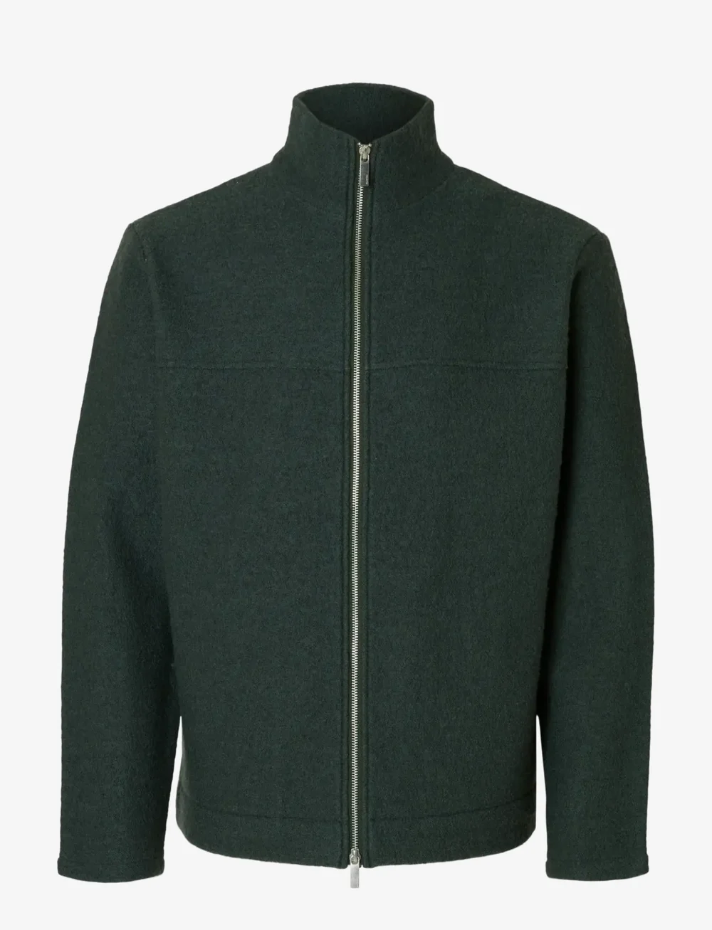 Selected - SLHNEALY LS KNIT FULL ZIP CARDIGAN - pullover mit durchgehendem reißverschluss - deep forest - 1