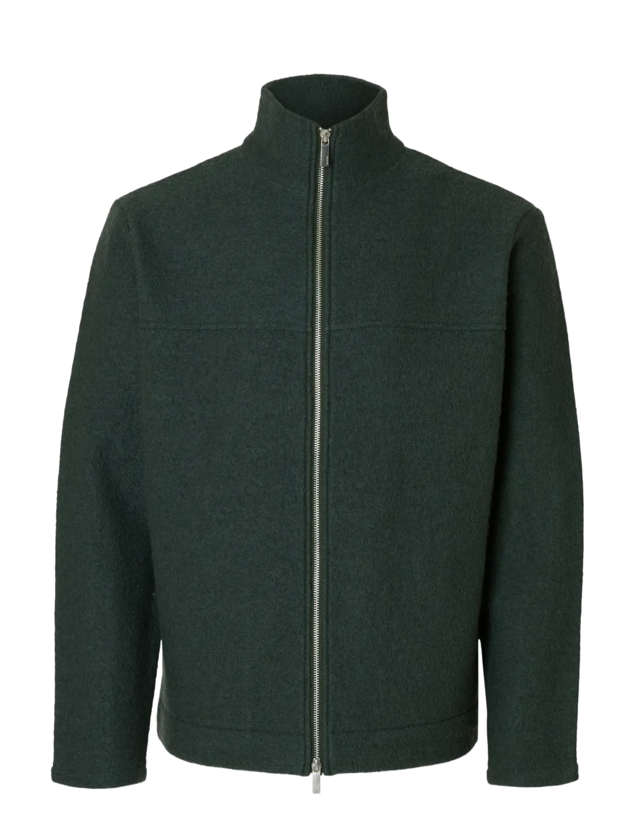 Selected SLHNEALY LS KNIT FULL ZIP CARDIGAN - Pullover mit durchgehendem Reißverschluss - DEEP FOREST / khaki/green