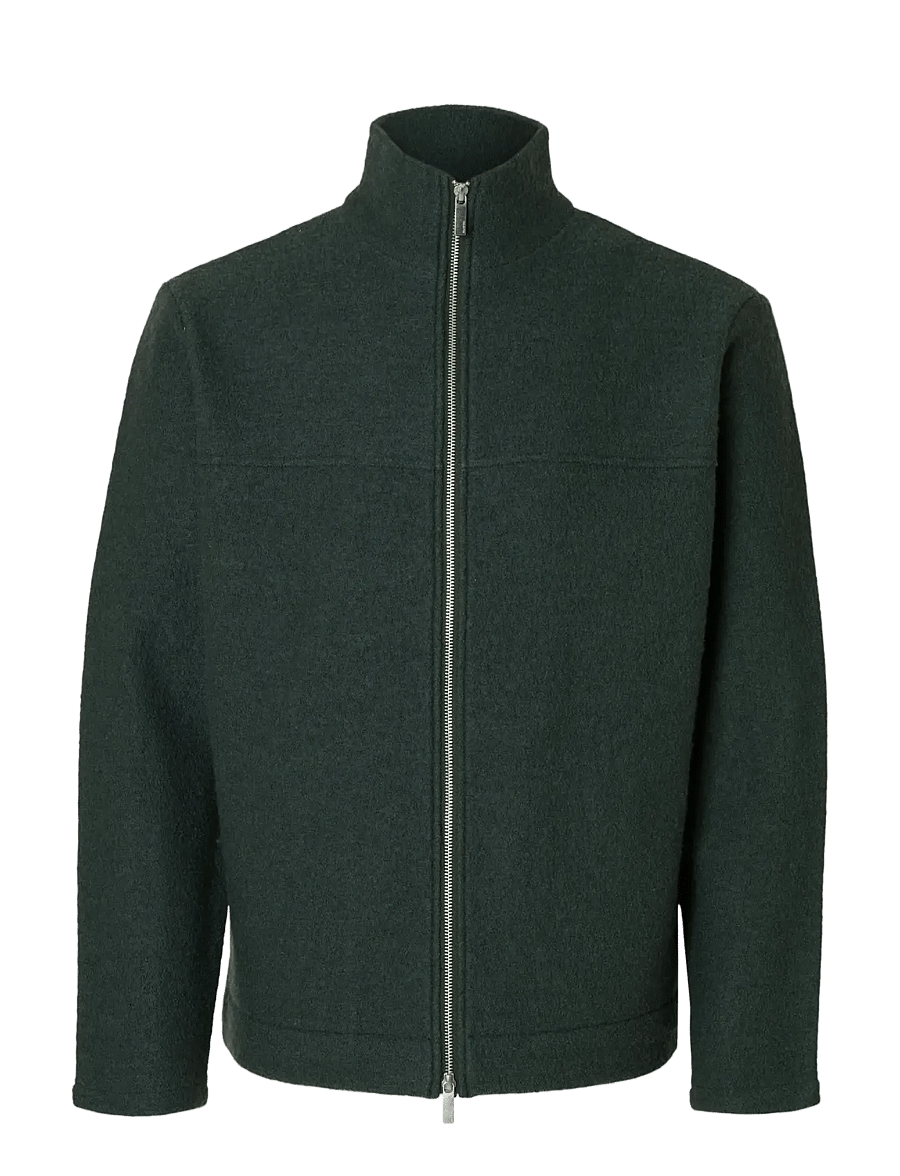 Selected - SLHNEALY LS KNIT FULL ZIP CARDIGAN - fullzip strik - deep forest - 1