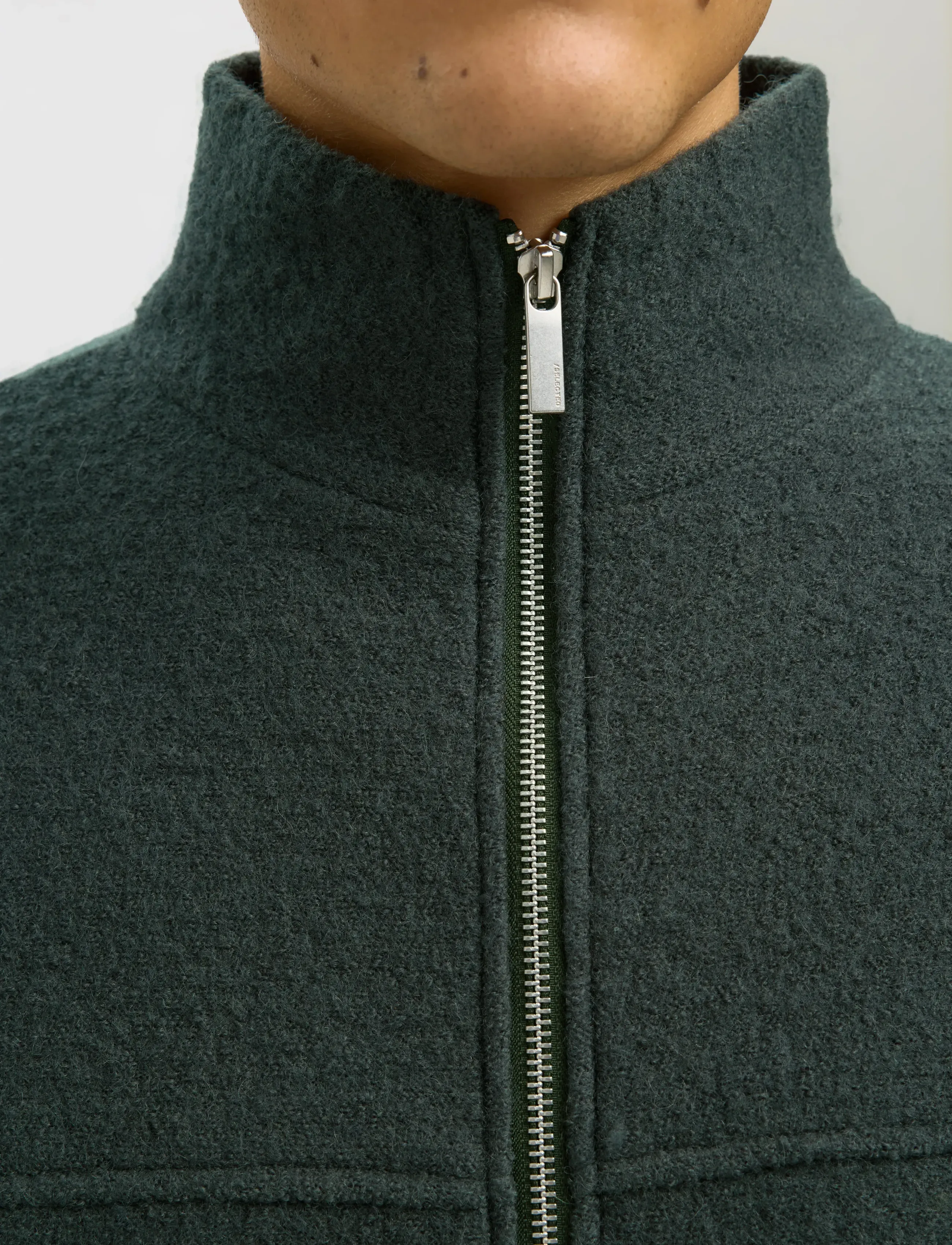 Selected - SLHNEALY LS KNIT FULL ZIP CARDIGAN - pullover mit durchgehendem reißverschluss - deep forest - 3