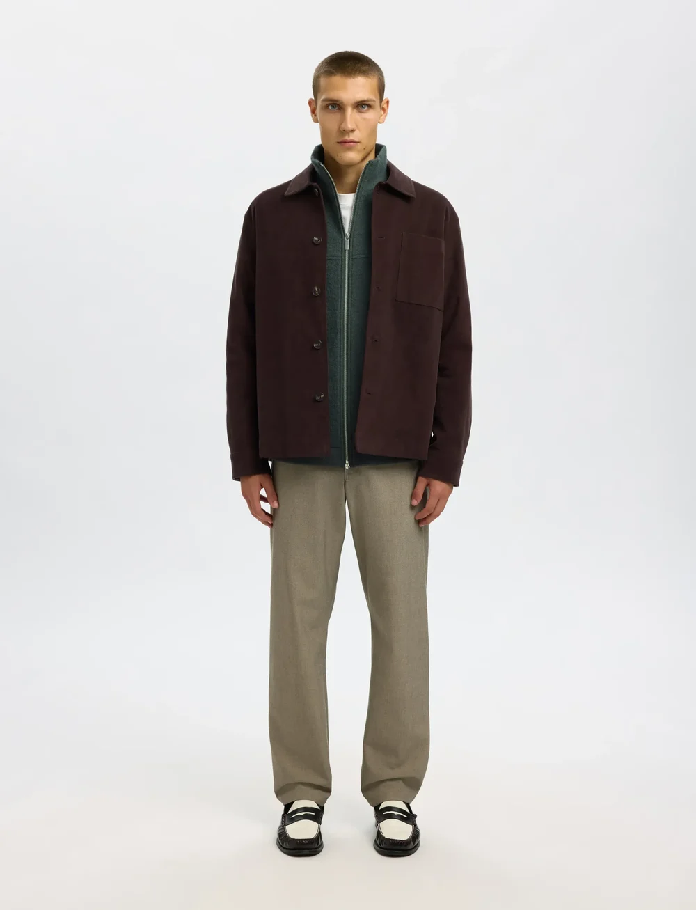 Selected - SLHNEALY LS KNIT FULL ZIP CARDIGAN - pullover mit durchgehendem reißverschluss - deep forest - 4