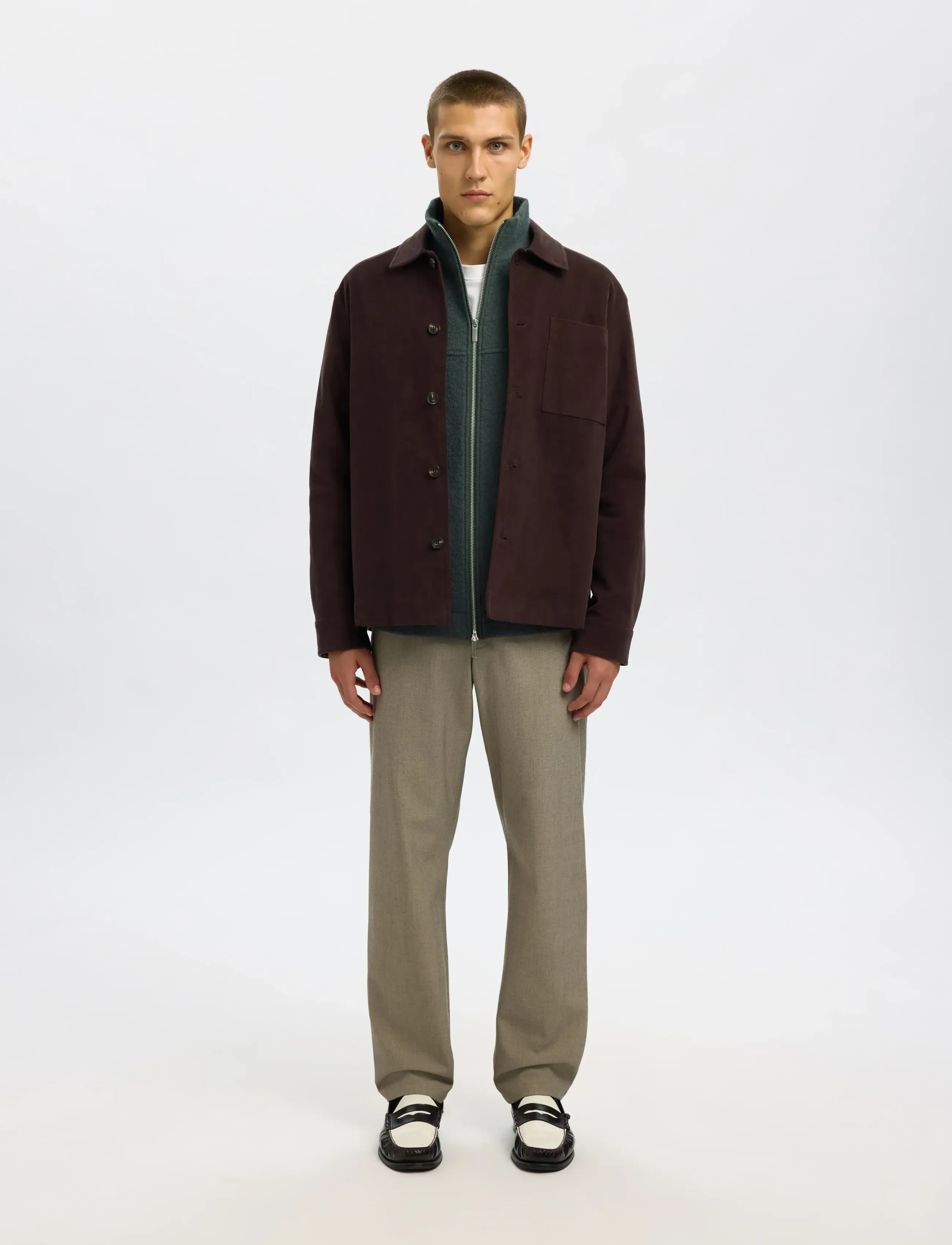 Selected - SLHNEALY LS KNIT FULL ZIP CARDIGAN - pullover mit durchgehendem reißverschluss - deep forest - 4