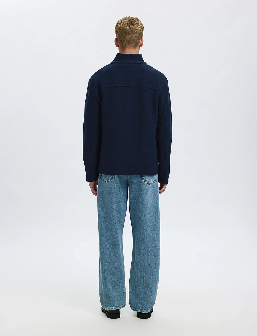 Selected - SLHNEALY LS KNIT FULL ZIP CARDIGAN - pullover mit durchgehendem reißverschluss - sky captain - 2