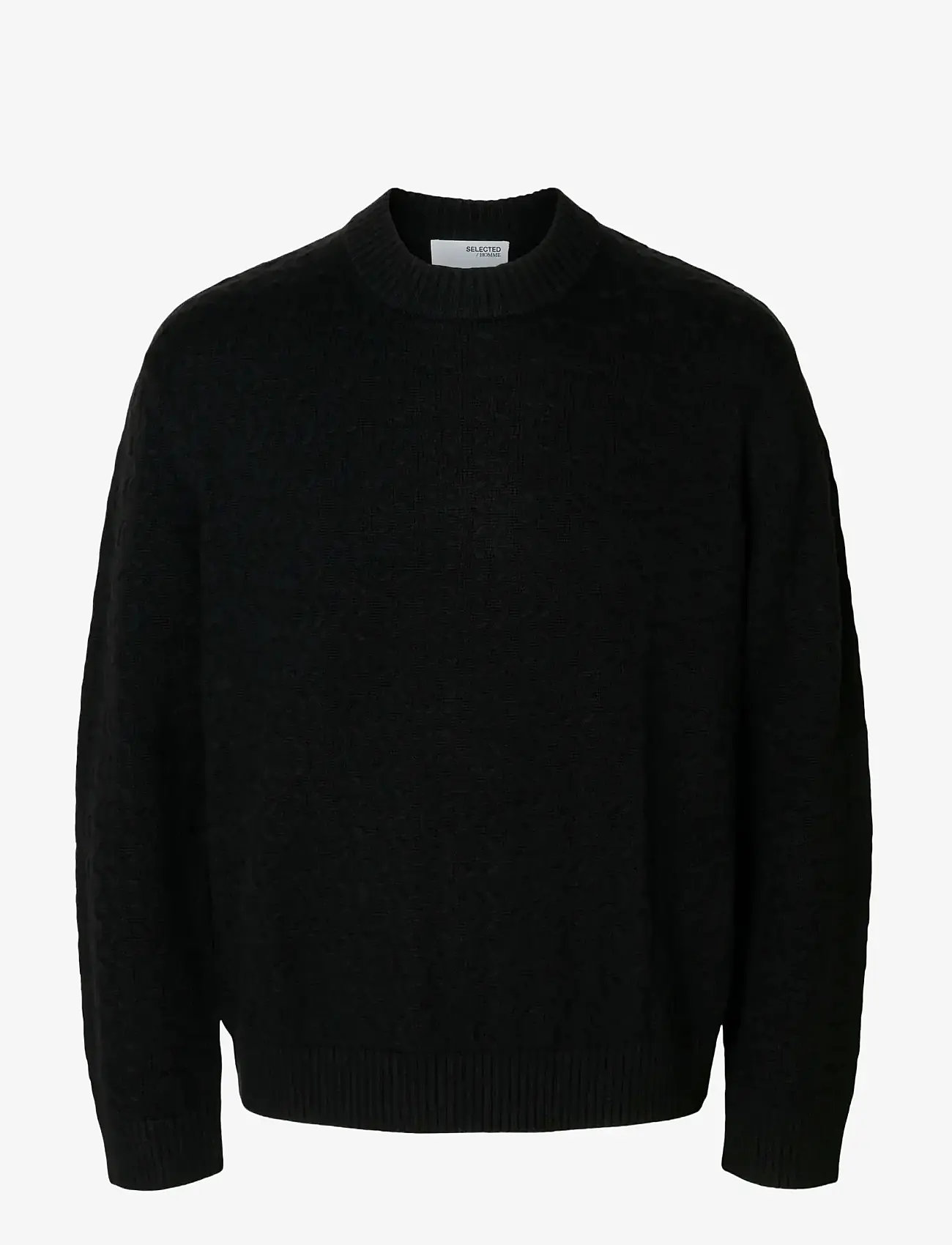 Selected - SLHPHILIP LS KNIT RELAXED CREW NECK - rundhalsad - black - 1