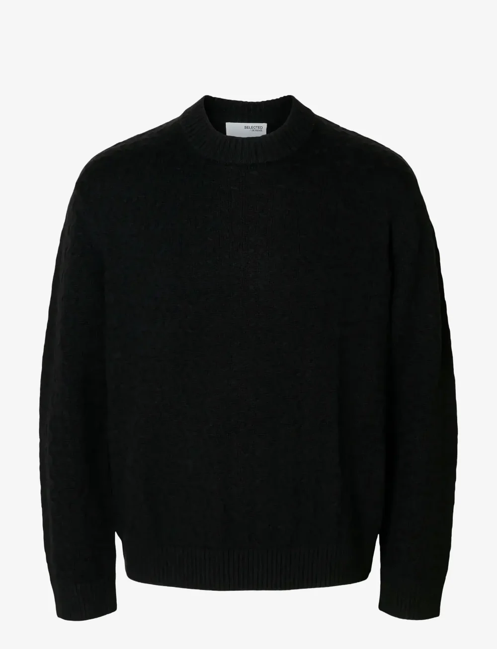 Selected - SLHPHILIP LS KNIT RELAXED CREW NECK - rundhalsad - black - 1