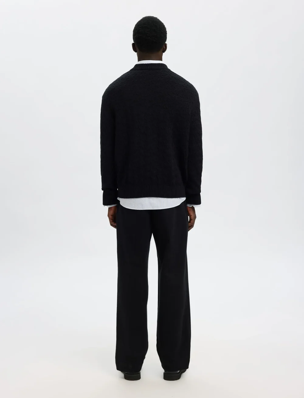 Selected - SLHPHILIP LS KNIT RELAXED CREW NECK - rundhalsad - black - 2