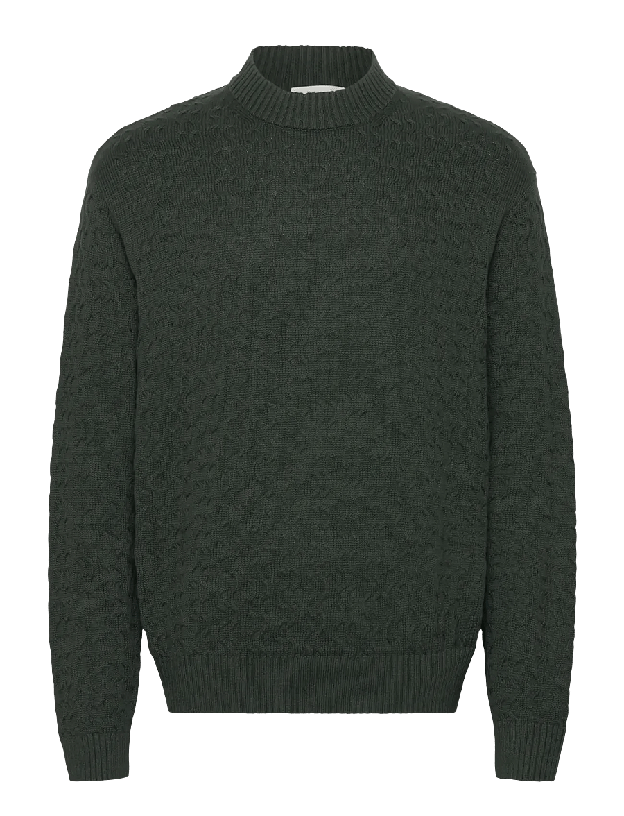 Selected - SLHPHILIP LS KNIT RELAXED CREW NECK - rundhals - deep forest - 1