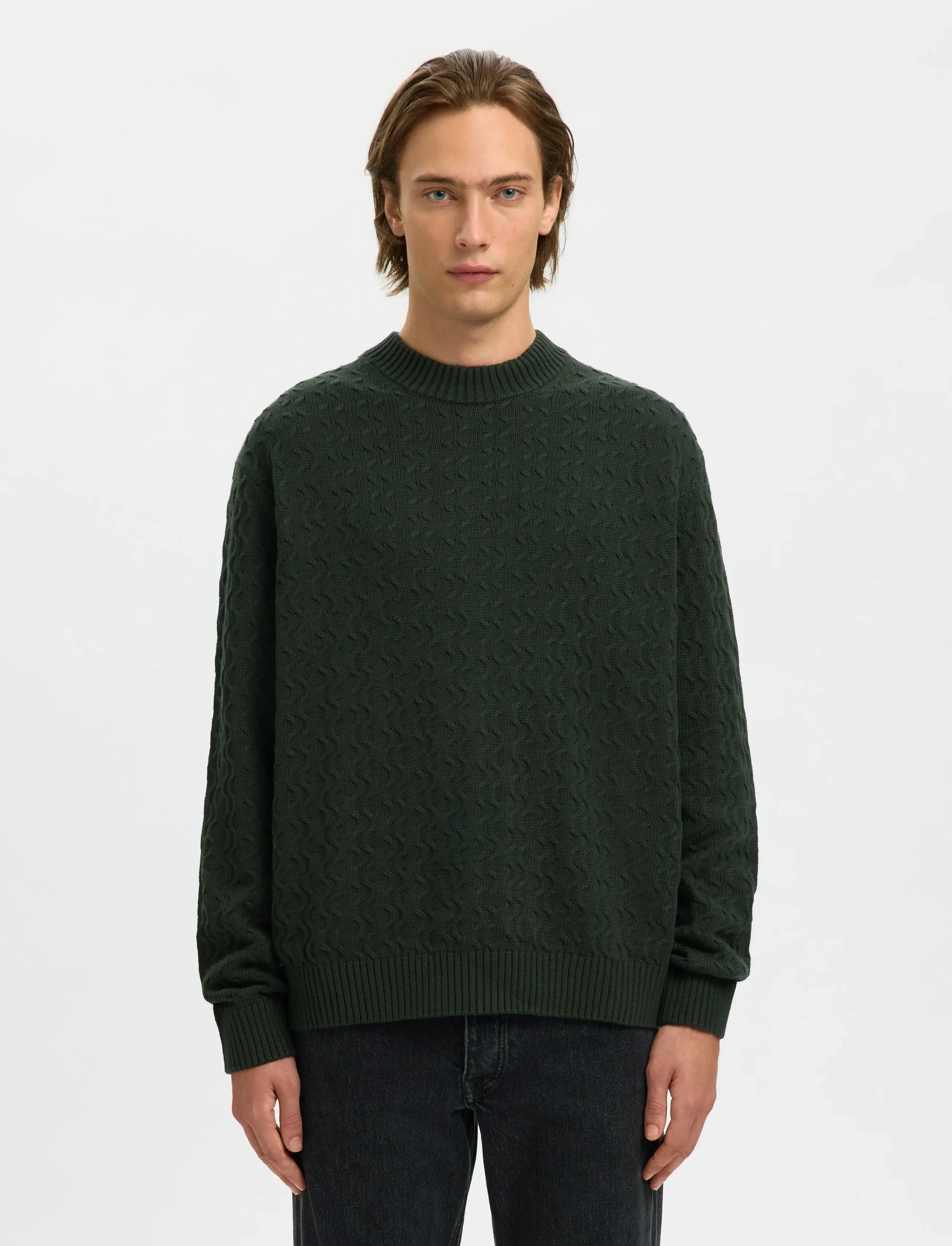 Slhphilip Ls Knit Relaxed Crew Neck