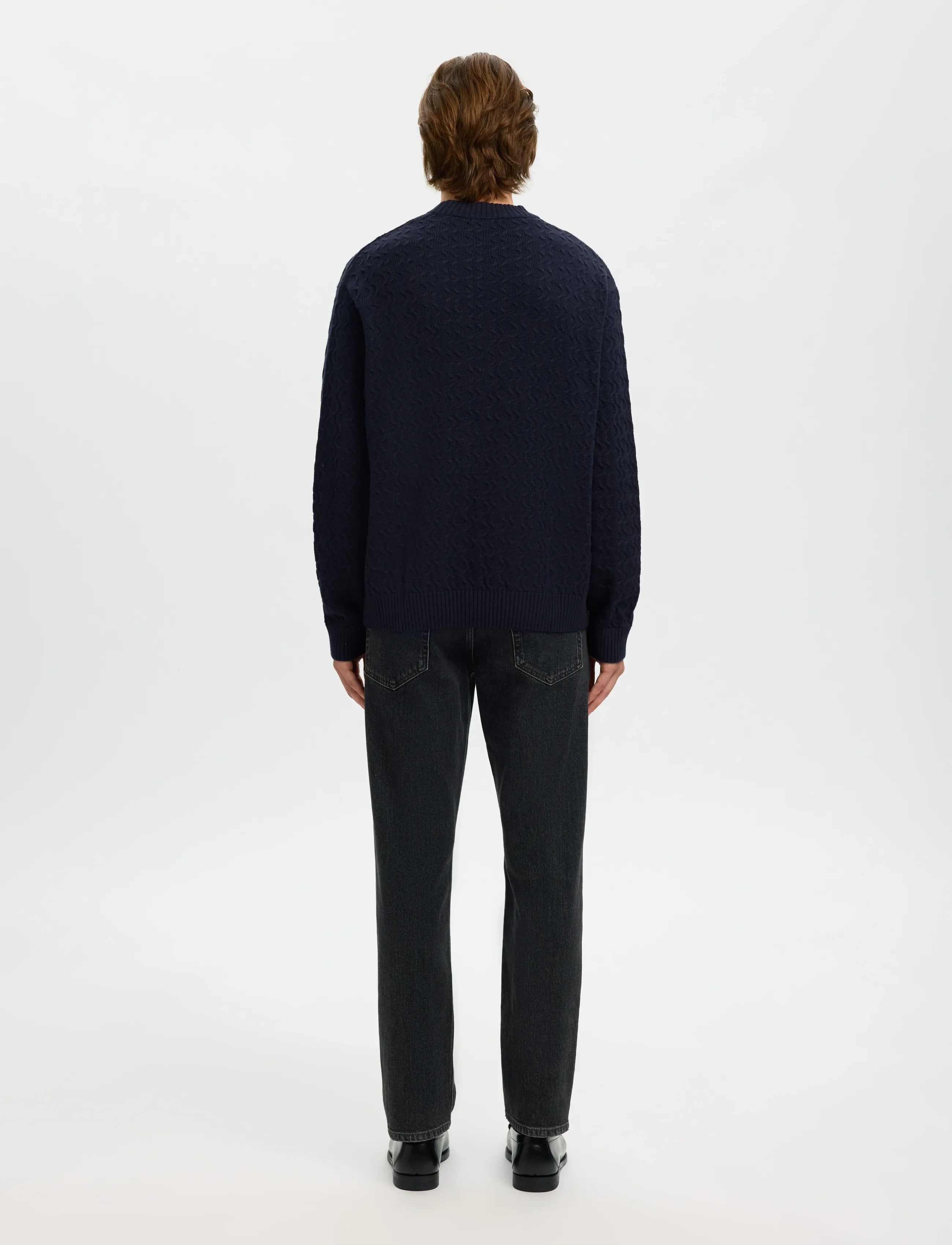 Selected - SLHPHILIP LS KNIT RELAXED CREW NECK - rundhals - sky captain - 3