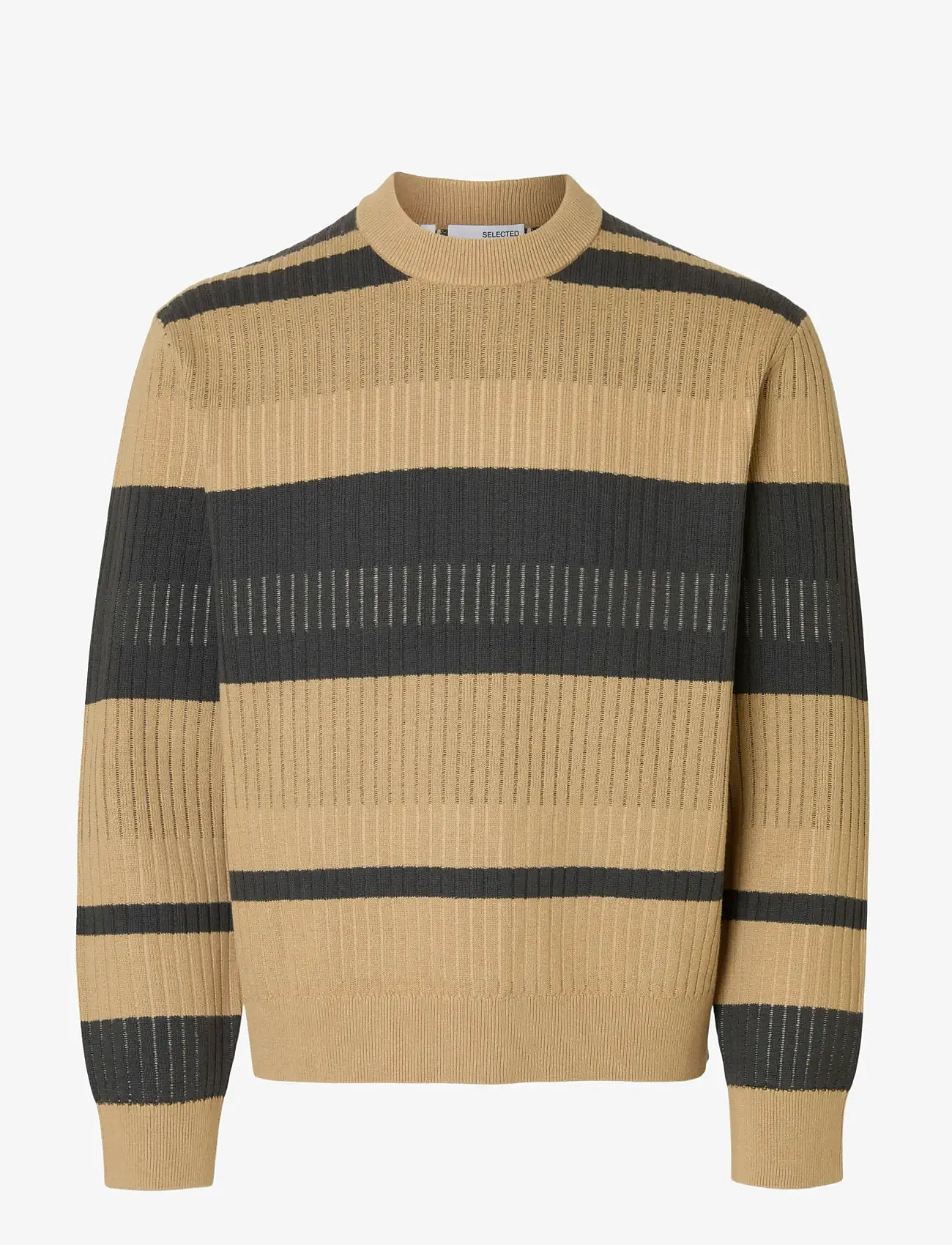 Selected - SLHMALTE LS KNIT RELAXED CREW NECK - Ümmarguse kaelusega kudumid - incense - 1