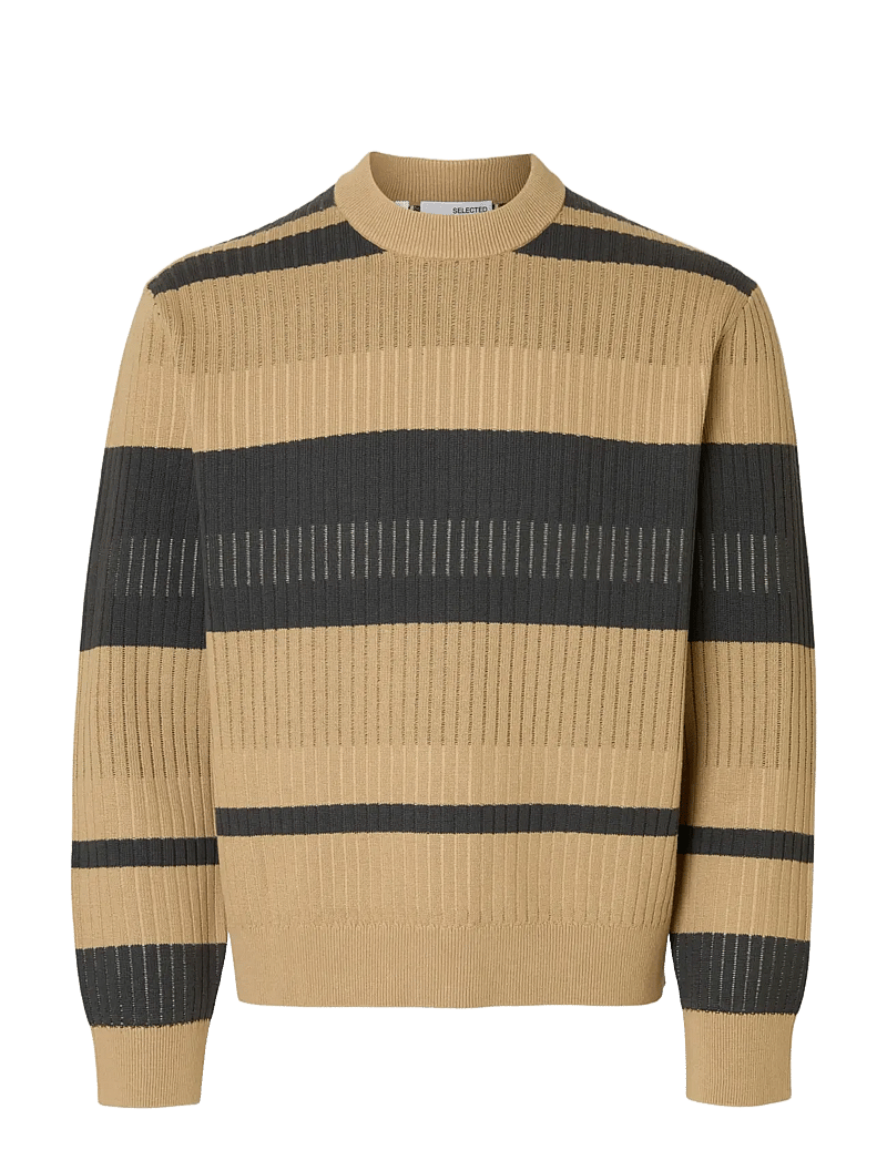 Selected - SLHMALTE LS KNIT RELAXED CREW NECK - Ümmarguse kaelusega kudumid - incense - 1