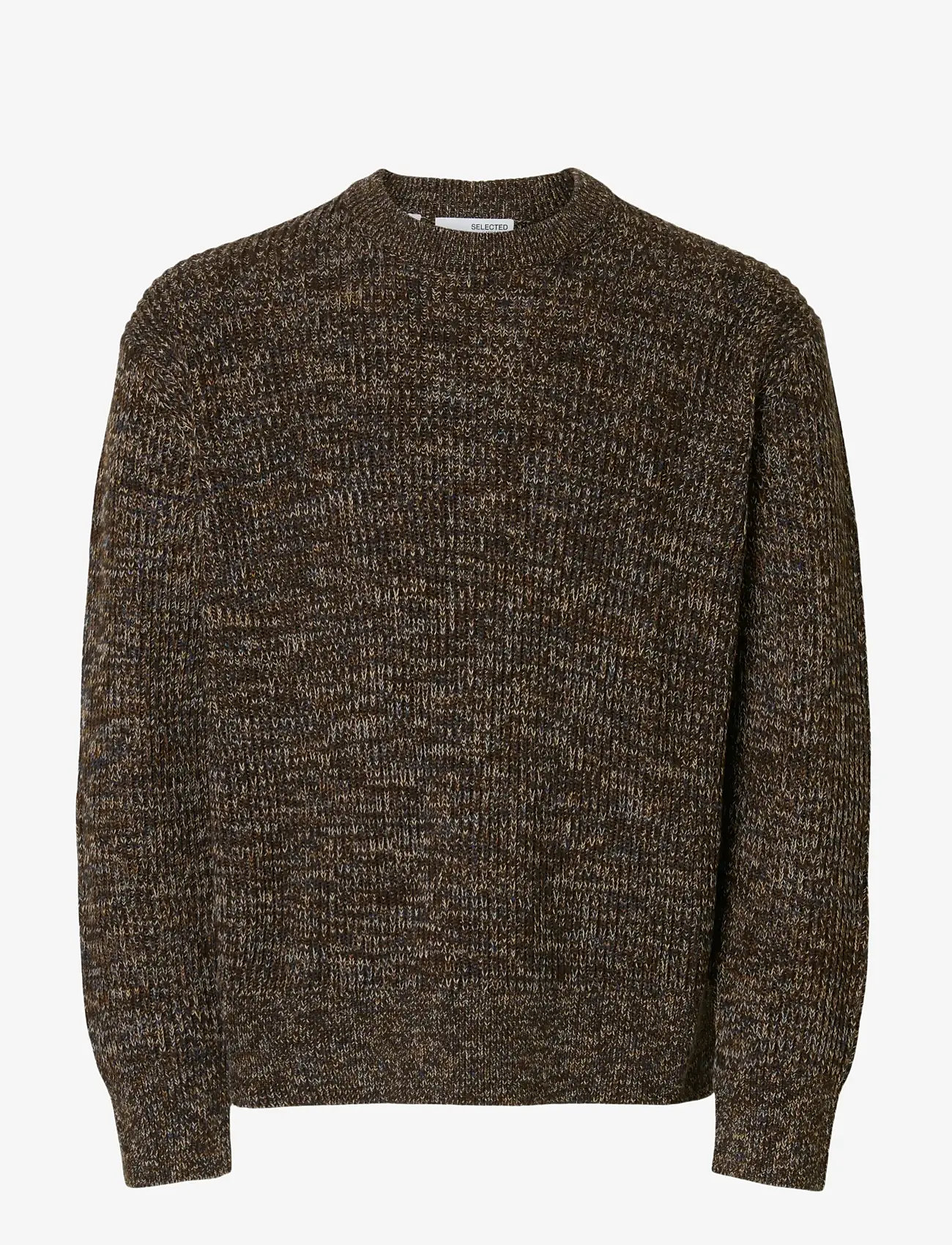 Selected - SLMTILUM LS KNIT CREW NECK - rundhalsad - demitasse - 1