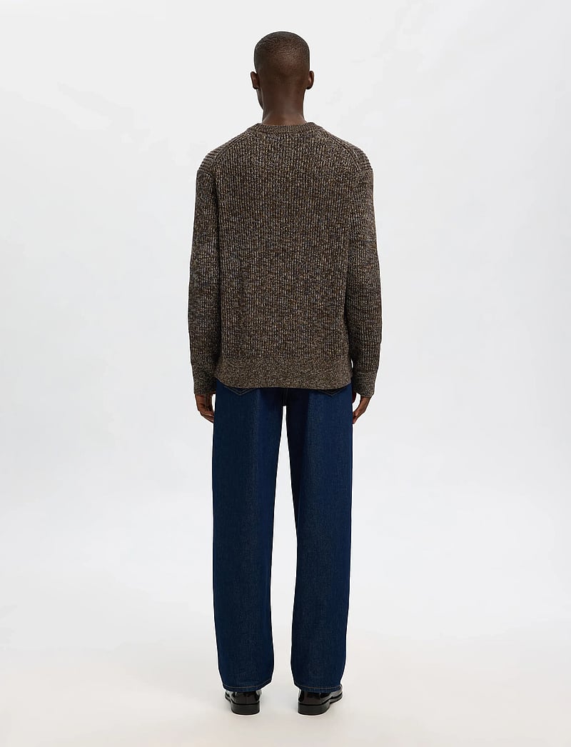 Selected - SLMTILUM LS KNIT CREW NECK - rundhalsad - demitasse - 2