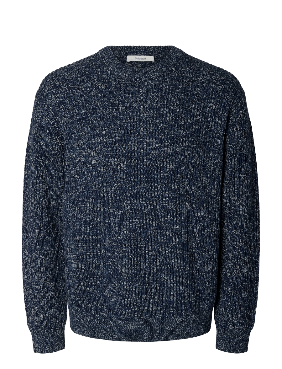 Selected - SLMTILUM LS KNIT CREW NECK NOOS - rundhals - navy blazer - 1