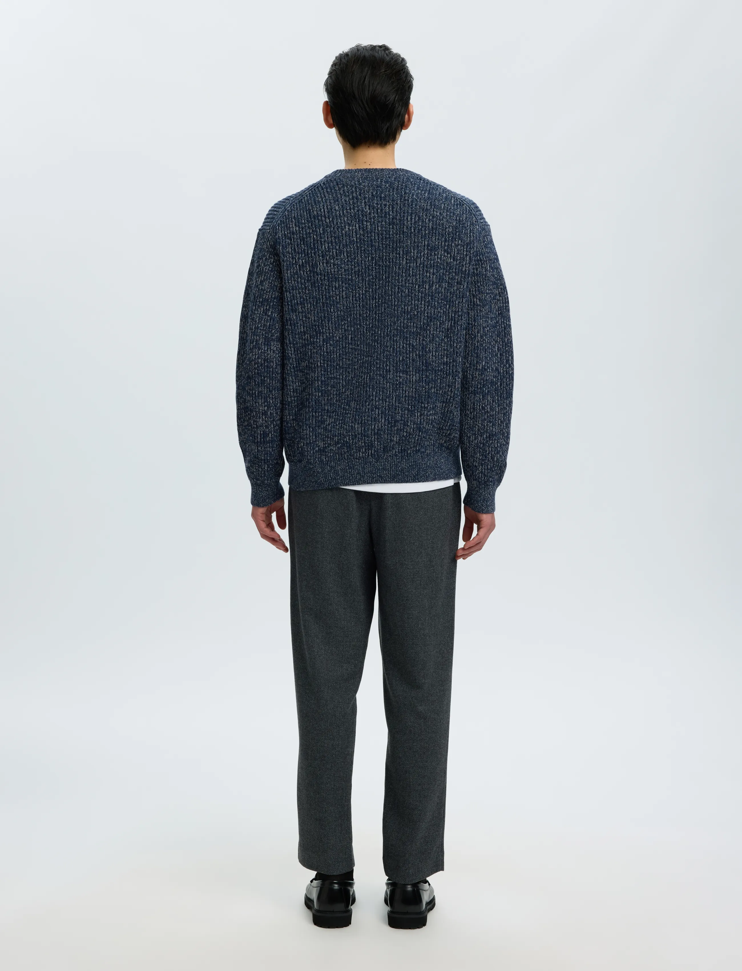 Selected - SLMTILUM LS KNIT CREW NECK NOOS - rundhalsad - navy blazer - 2