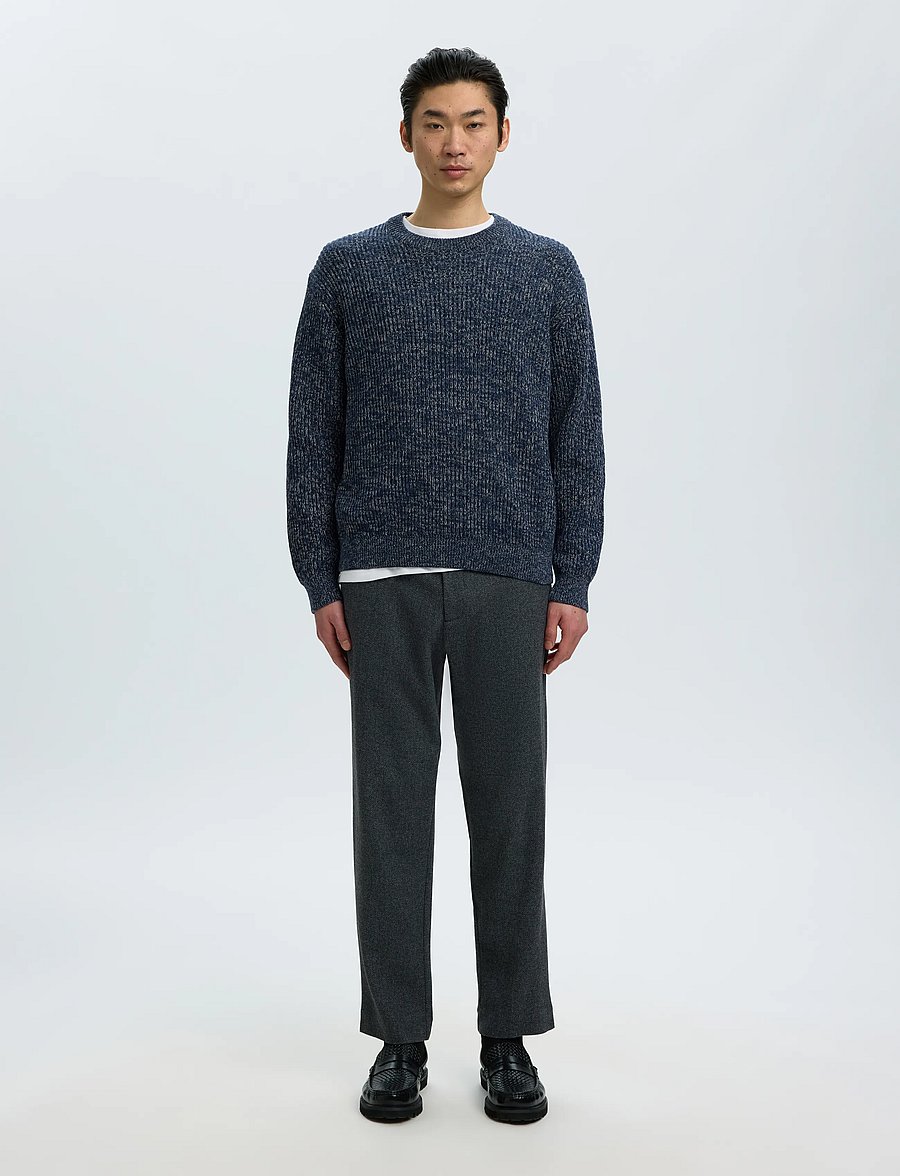 Selected - SLMTILUM LS KNIT CREW NECK NOOS - rundhals - navy blazer - 3