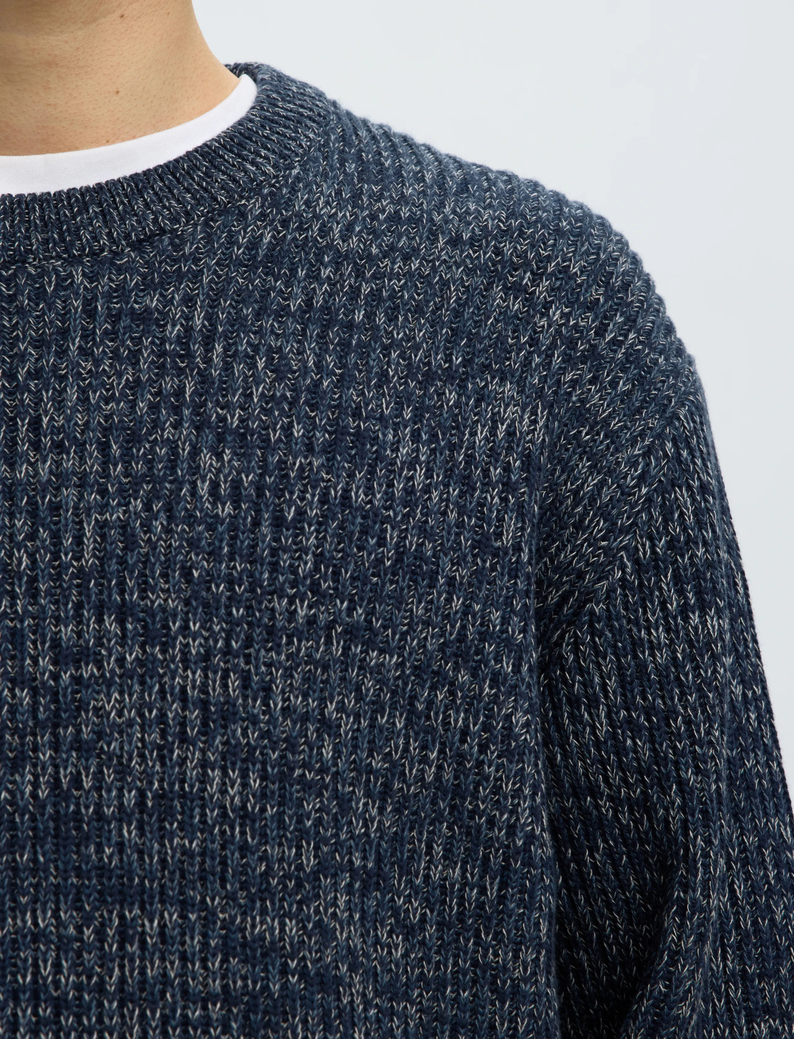 Selected - SLMTILUM LS KNIT CREW NECK NOOS - rundhalsad - navy blazer - 4