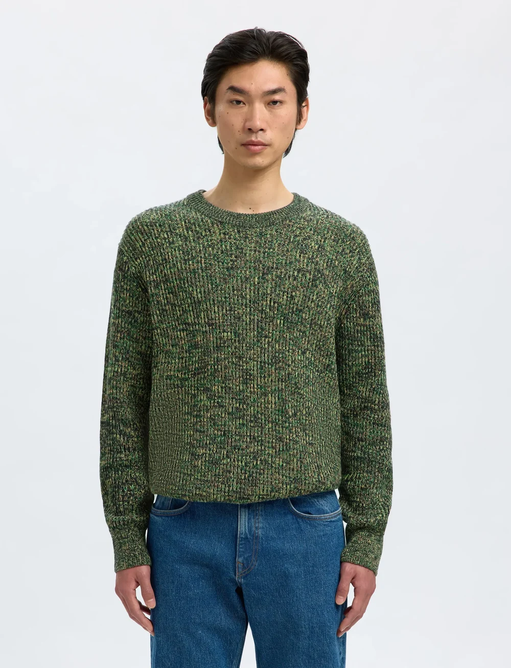 Selected - SLHTILUM LS KNIT RELAXED CREW NECK - rundhals - sky captain - 0