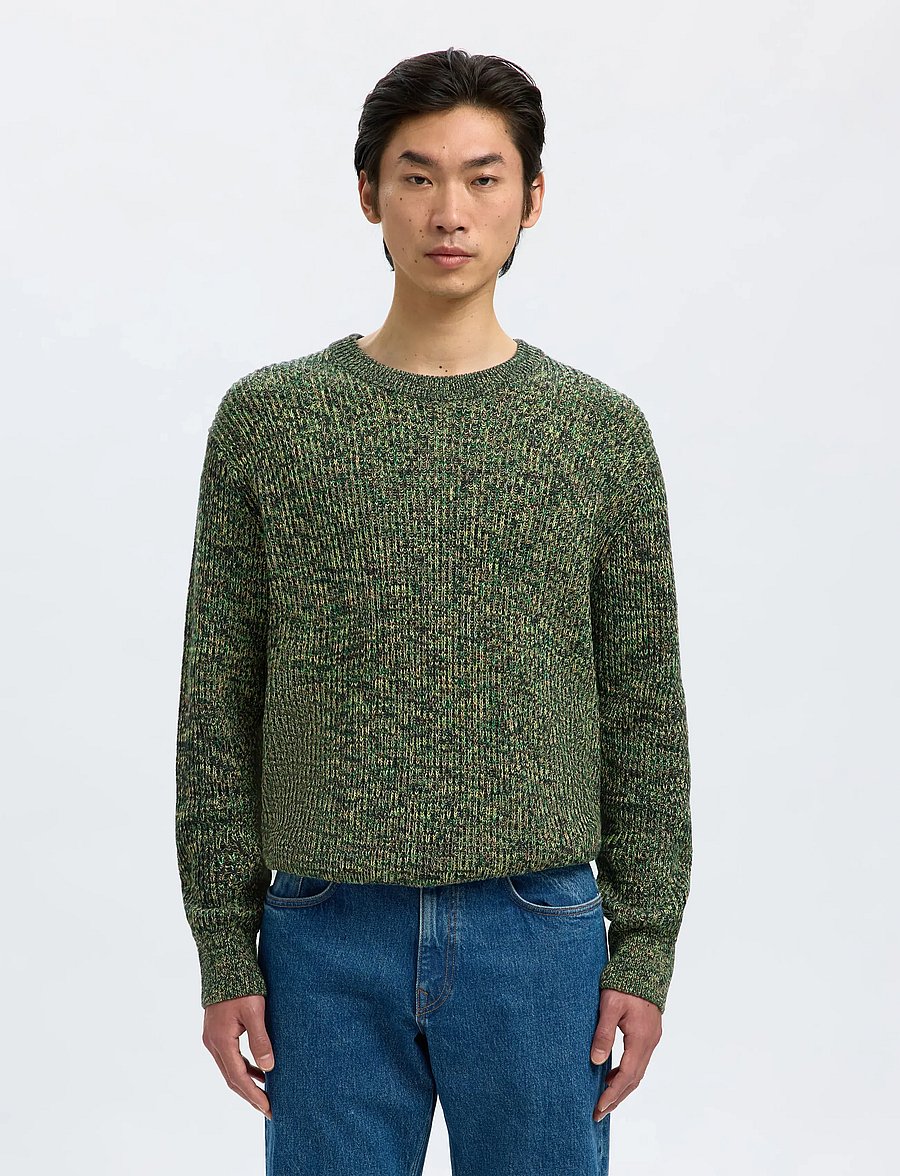 Selected - SLMTILUM LS KNIT CREW NECK NOOS - rundhals - sky captain - 0