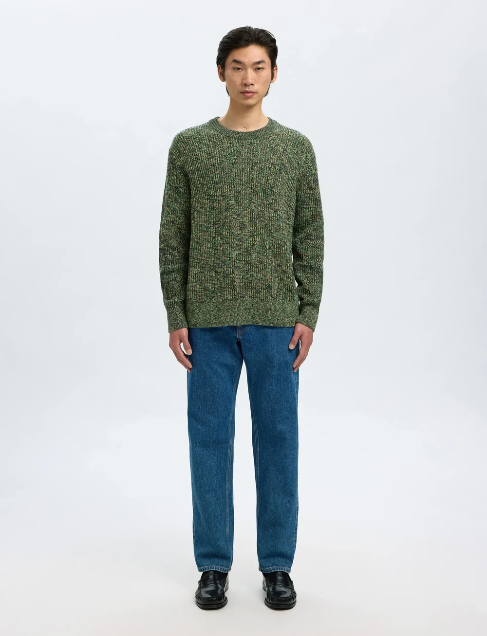 Selected - SLHTILUM LS KNIT RELAXED CREW NECK - rundhals - sky captain - 3