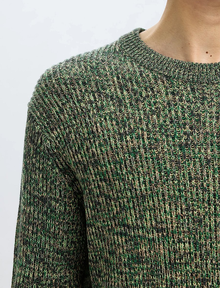 Selected - SLMTILUM LS KNIT CREW NECK NOOS - rundhals - sky captain - 4