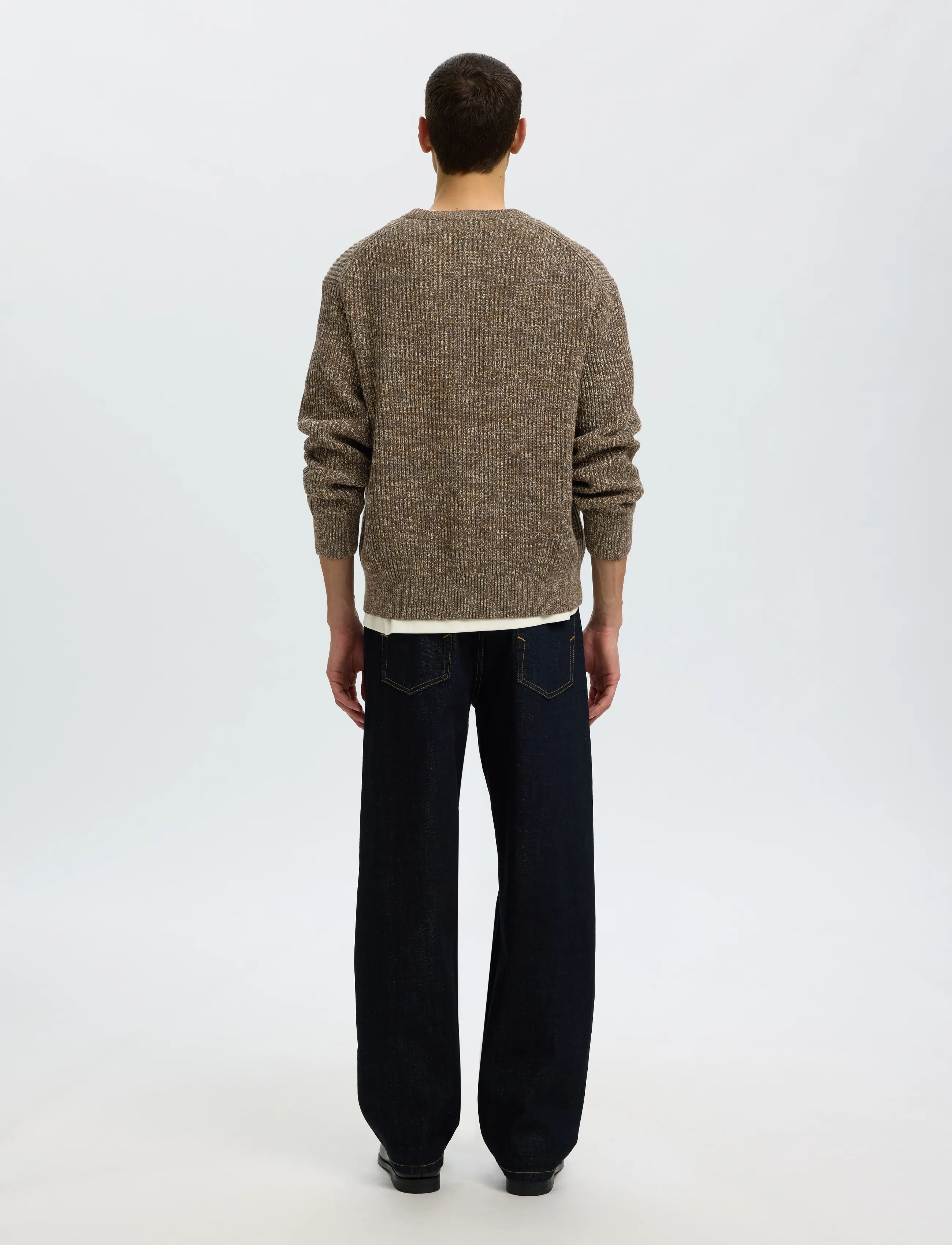 Selected - SLMTILUM LS KNIT CREW NECK NOOS - rundhalsad - turkish coffee - 2