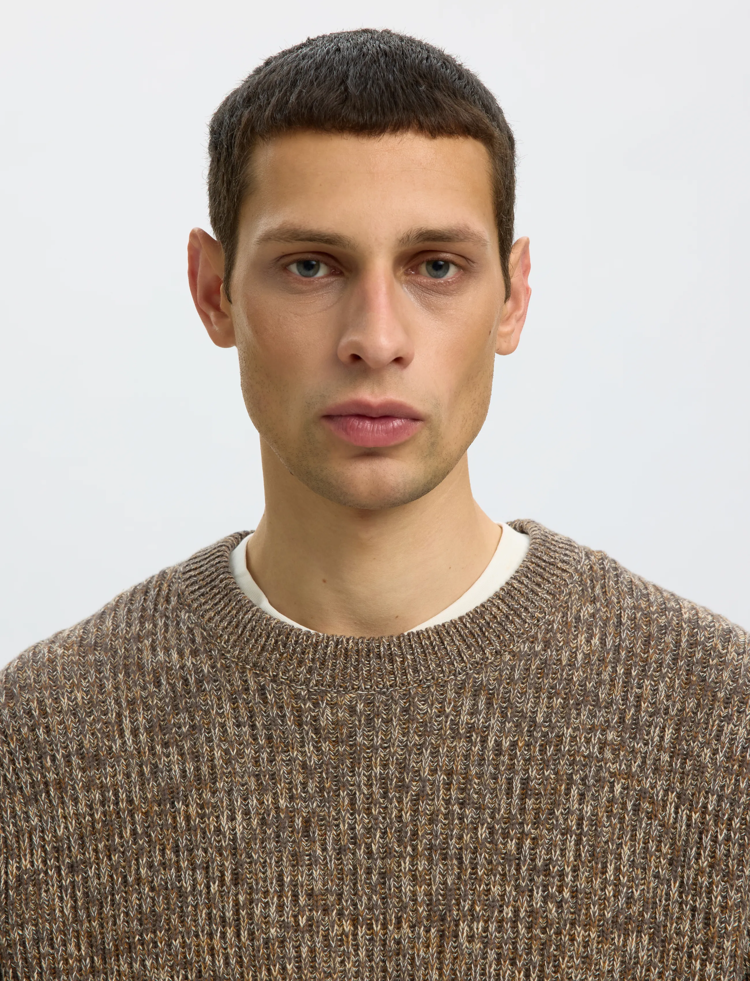 Selected - SLMTILUM LS KNIT CREW NECK NOOS - rundhalsad - turkish coffee - 4