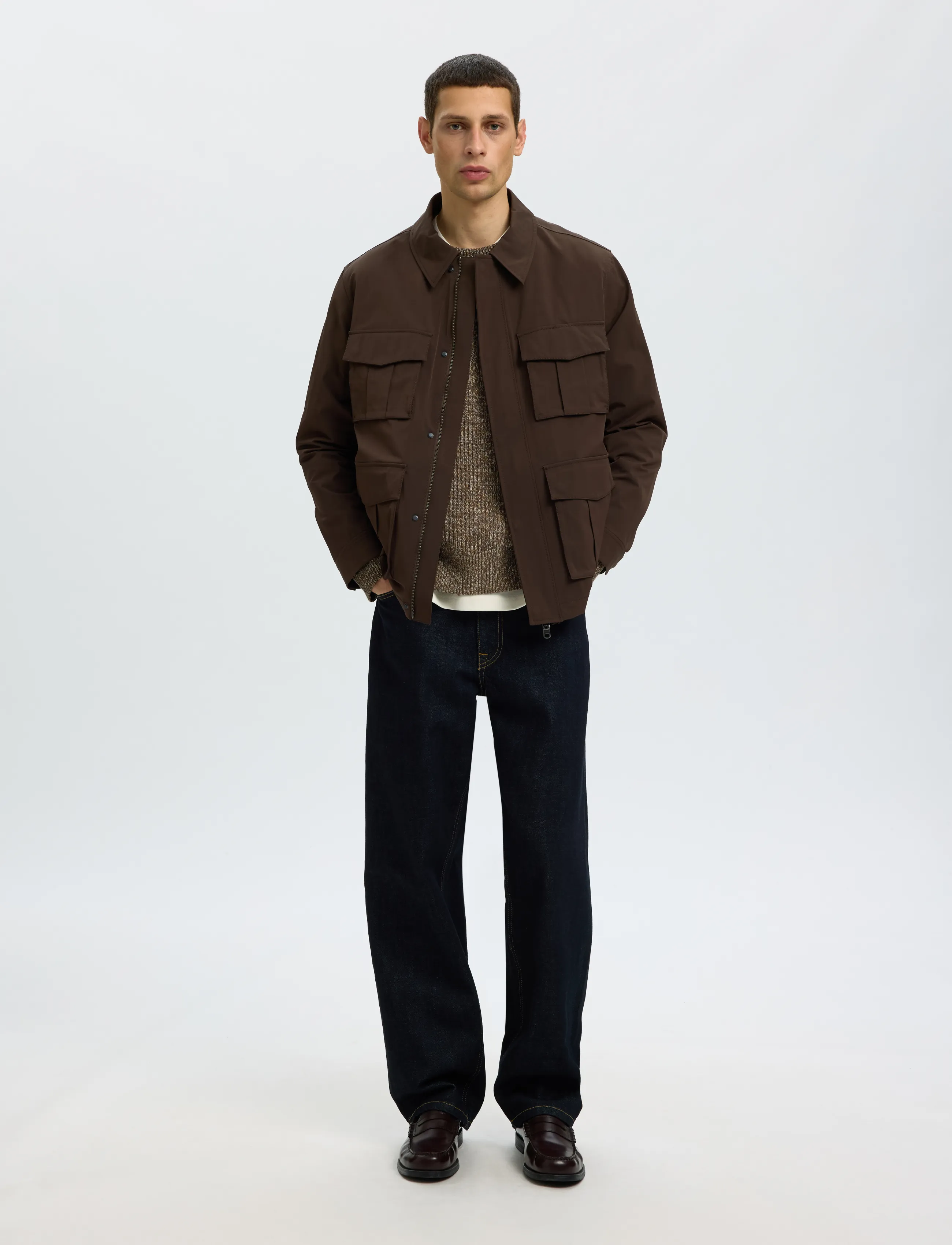 Selected - SLMTILUM LS KNIT CREW NECK NOOS - rundhalsad - turkish coffee - 5