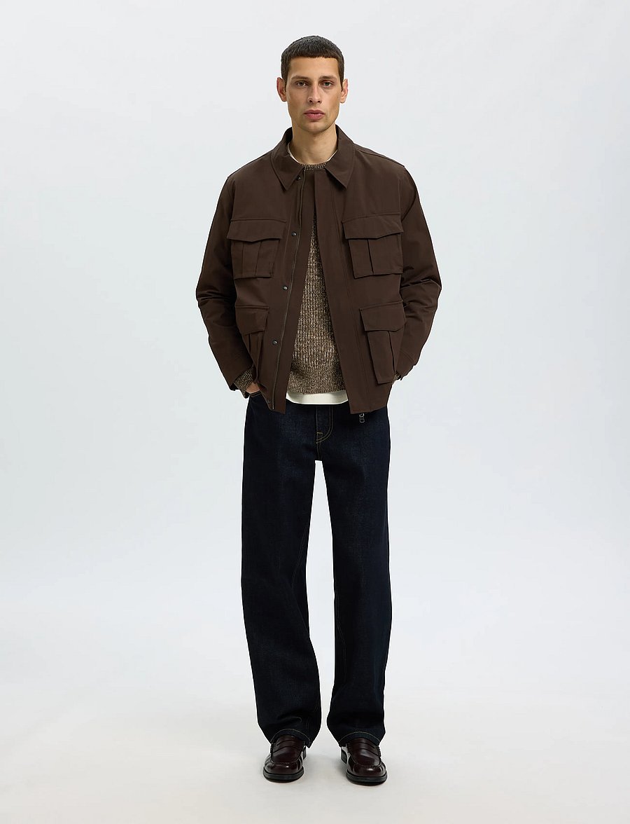 Selected - SLMTILUM LS KNIT CREW NECK NOOS - Ümara kaelusega - turkish coffee - 5