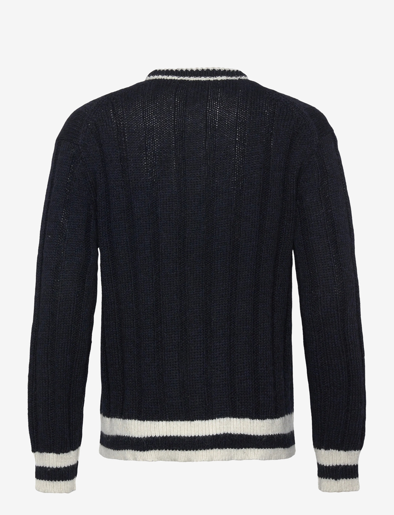 Selected - SLHROY LS KNIT RELAXED RIB V-NECK - v-ringat - sky captain - 2