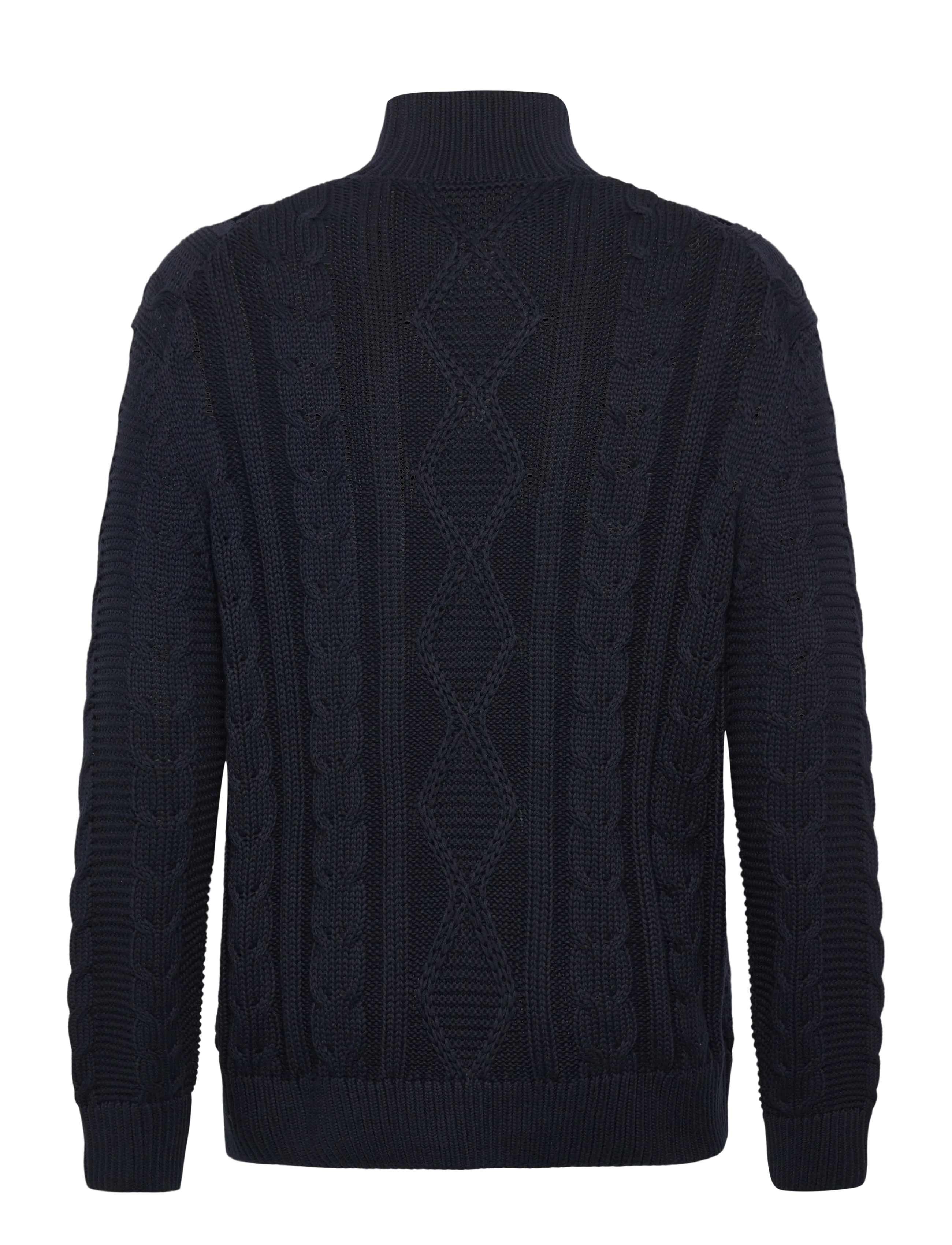 Selected - SLHUFFE LS KNIT RELAXED CABLE HIGH NECK - rullekraver - sky captain - 2