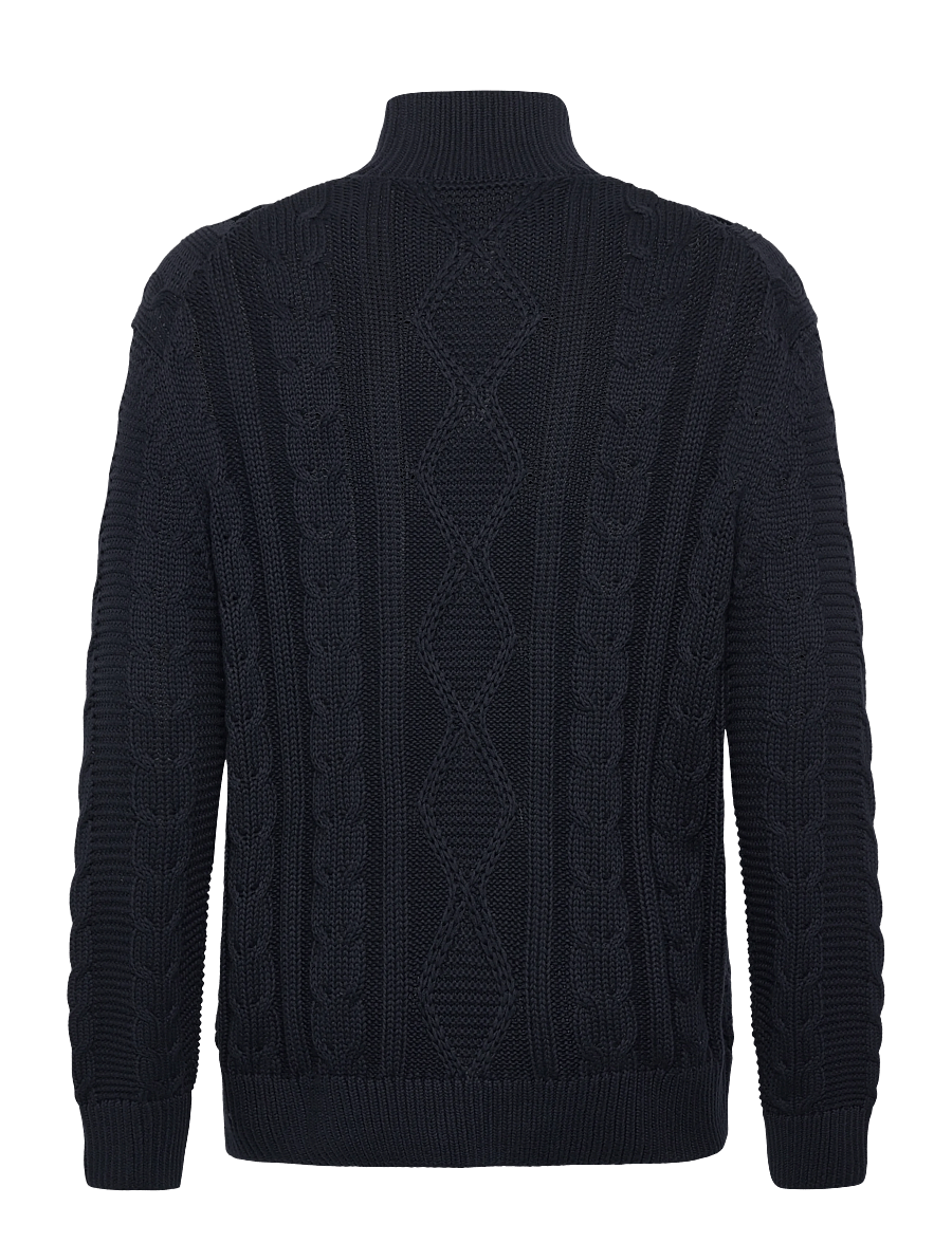 Selected - SLHUFFE LS KNIT RELAXED CABLE HIGH NECK - rollkragen - sky captain - 2