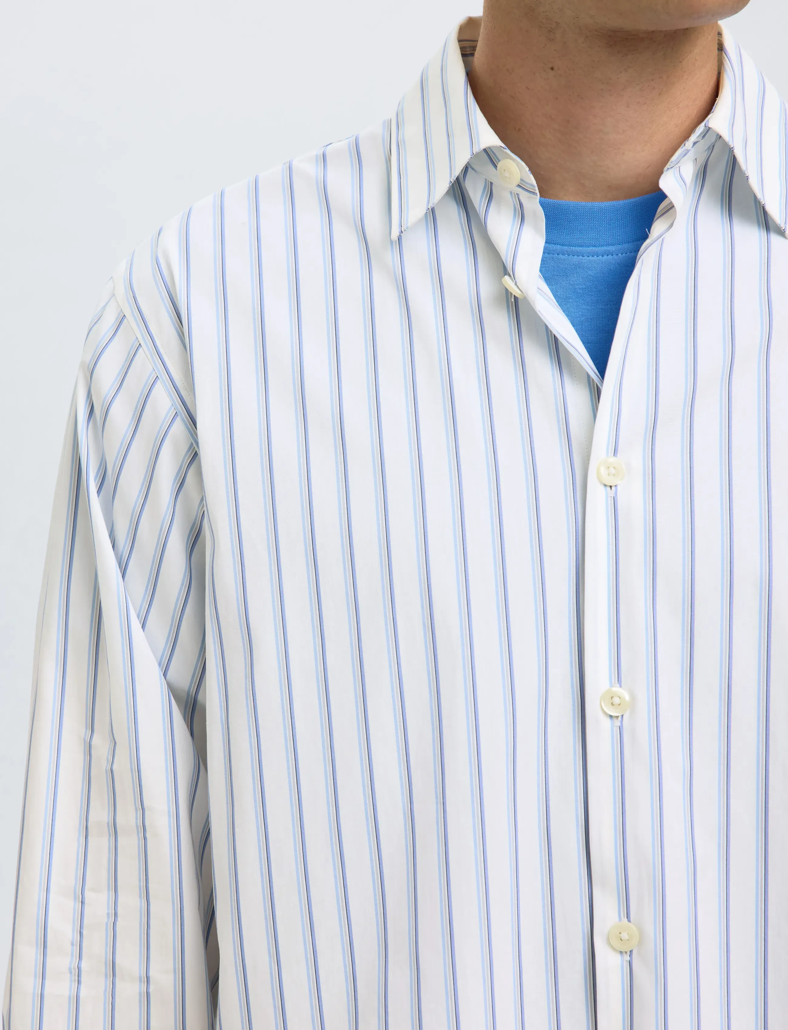 Selected - SLHRLXHENRI STRIPE LS SHIRT - striped shirts - white - 4