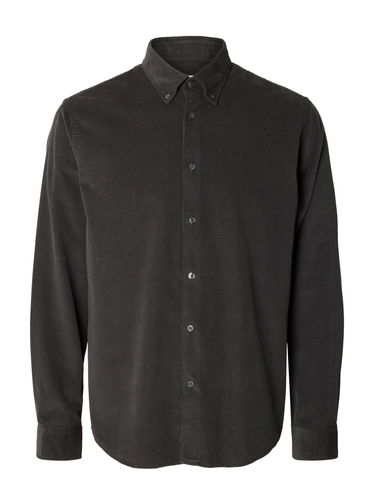 Selected - SLMREGCOLE DANNI CORD BD LS SHIRT NOOS - cordhemden - dark shadow - 1