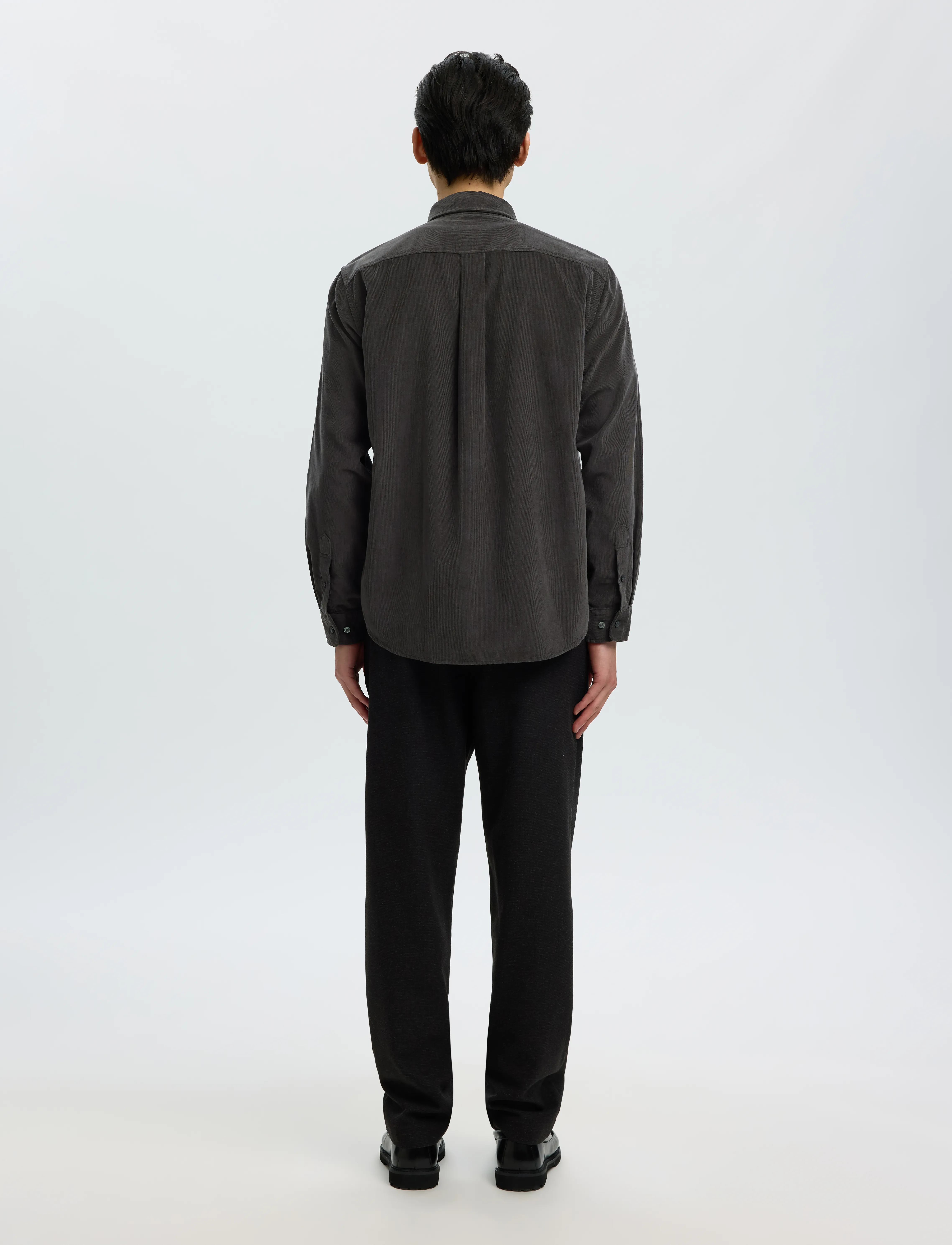 Selected - SLMREGCOLE DANNI CORD BD LS SHIRT NOOS - cordhemden - dark shadow - 2