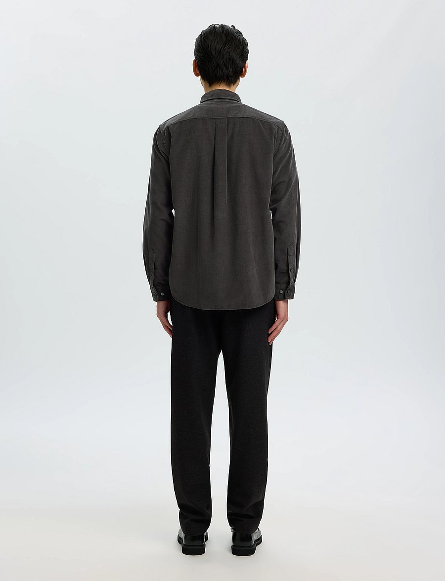 Selected - SLMREGCOLE DANNI CORD BD LS SHIRT NOOS - cordhemden - dark shadow - 2