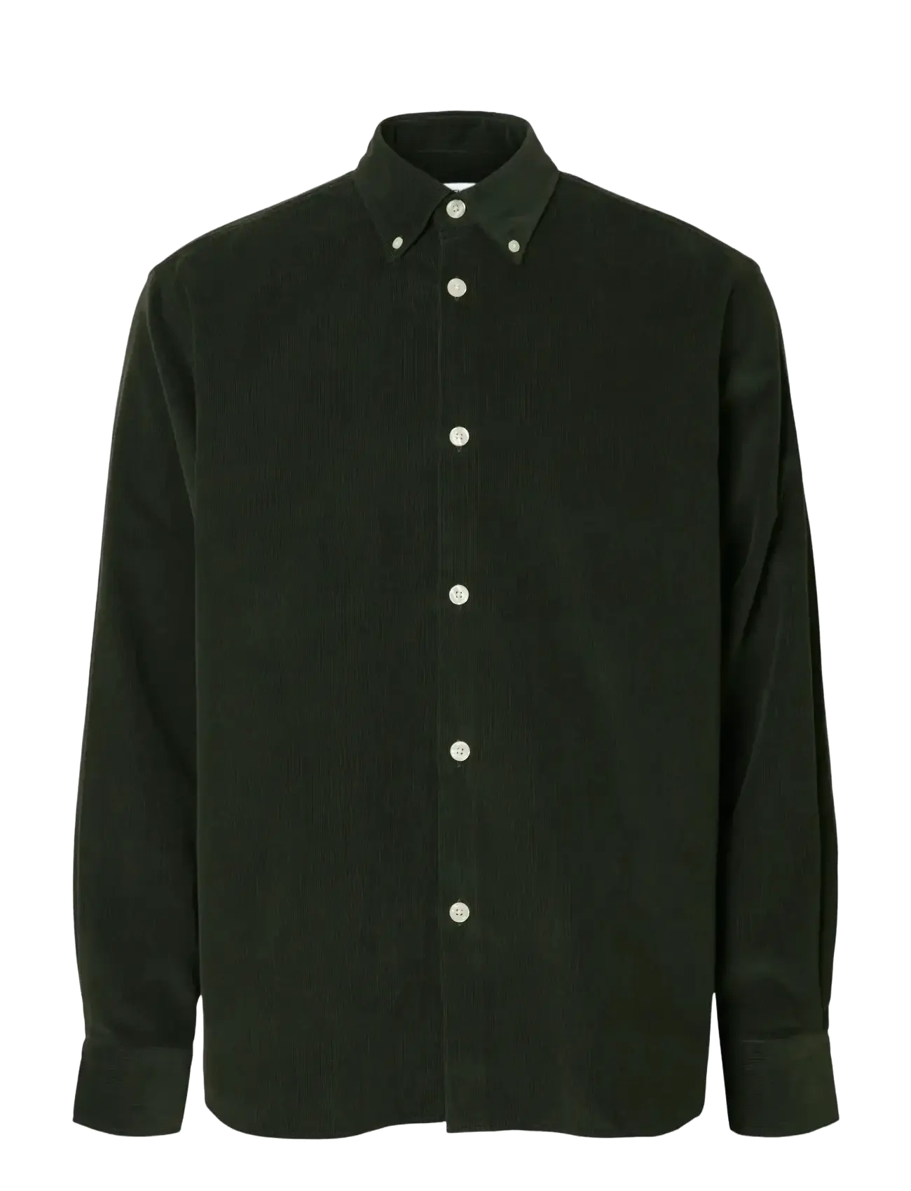 Selected SLMREGCOLE DANNI CORD BD LS SHIRT NOOS - Hemden - DEEP FOREST / khaki/green