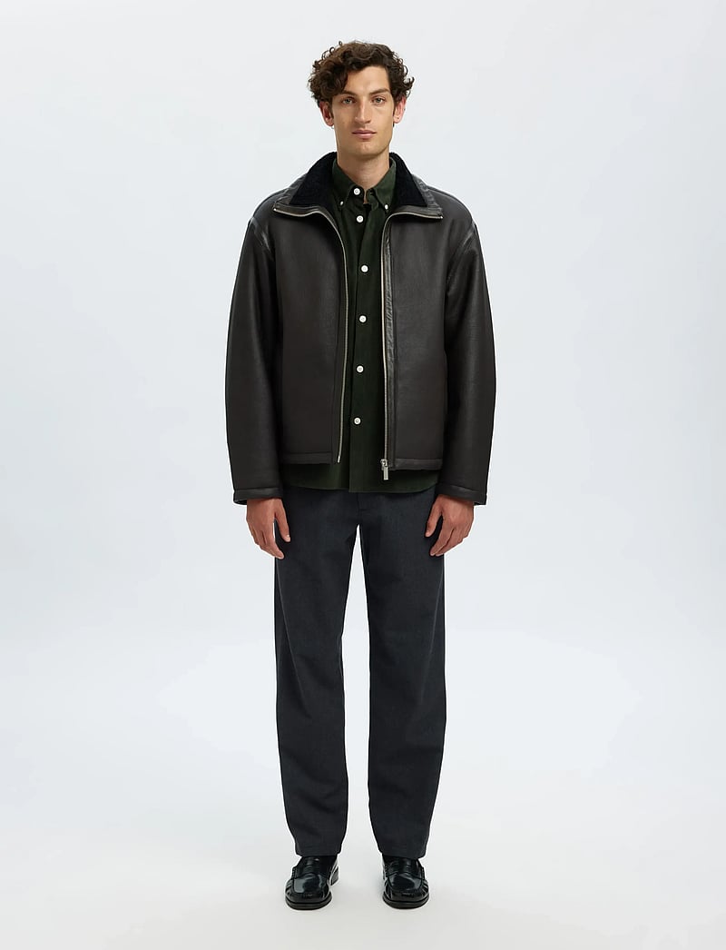 Selected - SLMREGCOLE DANNI CORD BD LS SHIRT NOOS - corduroy shirts - deep forest - 5